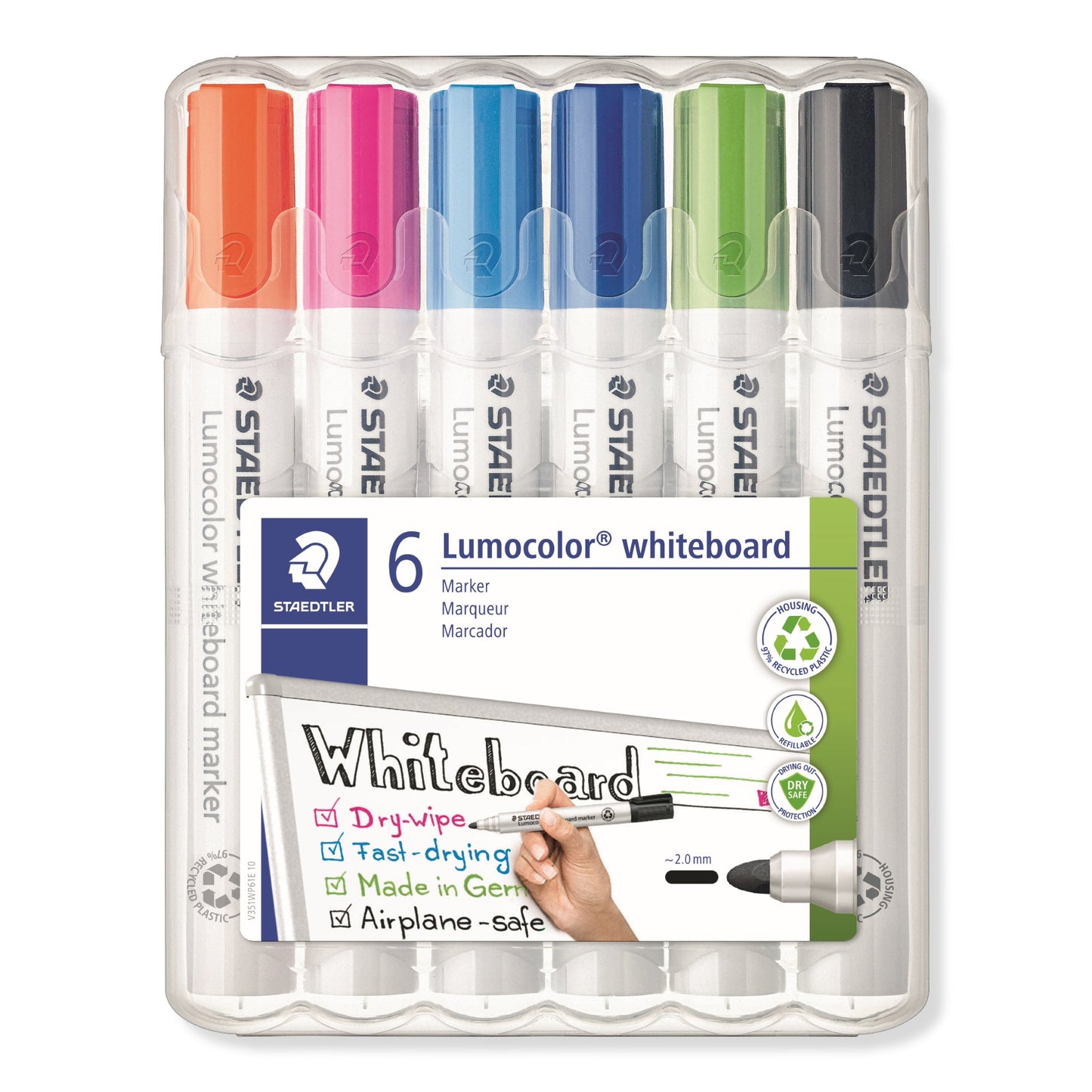STAEDTLER® Whiteboardmarker Lumocolor® 351 2mm farbig sortiert 6 St./Pack.