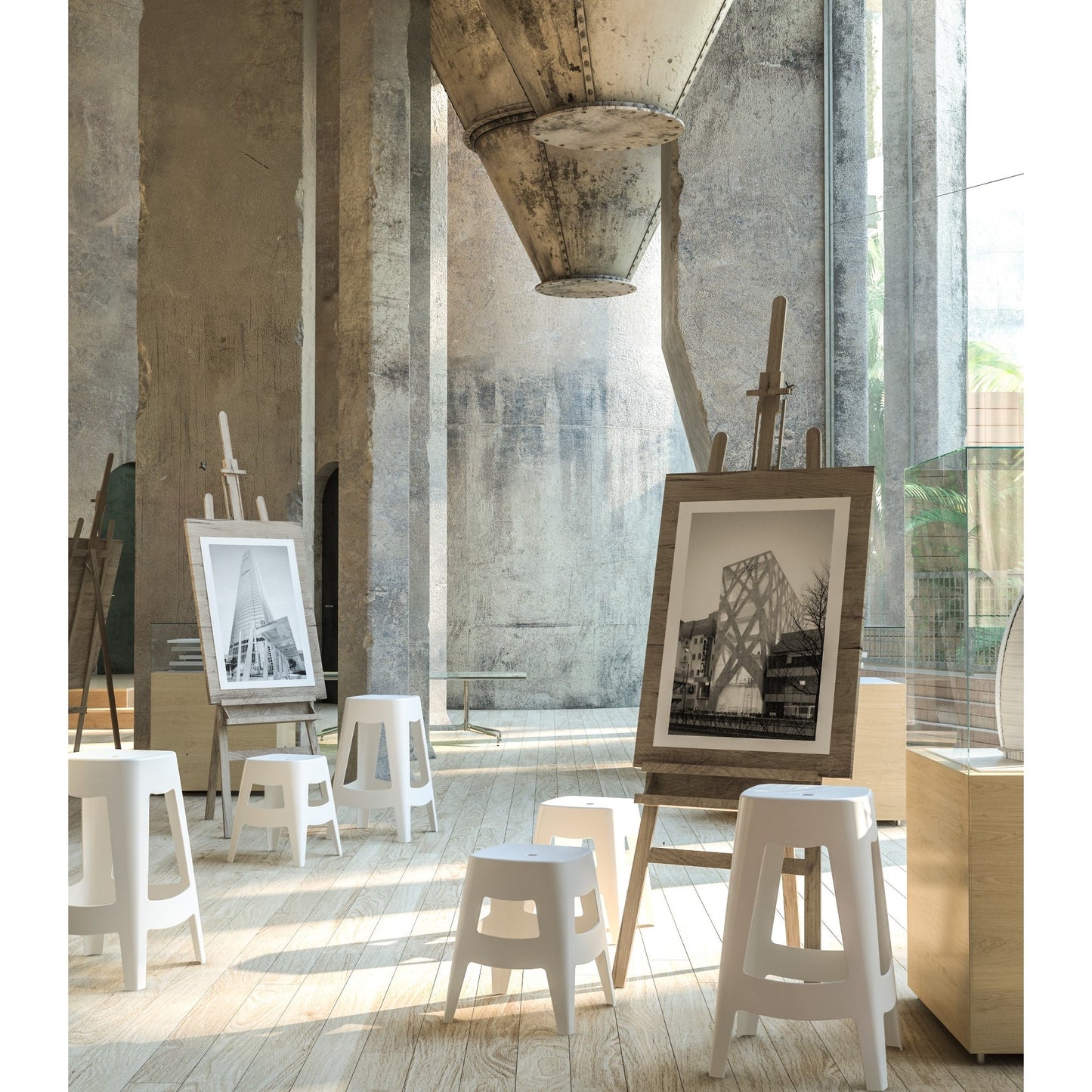 Paperflow Sitzhocker BELLINI weiß