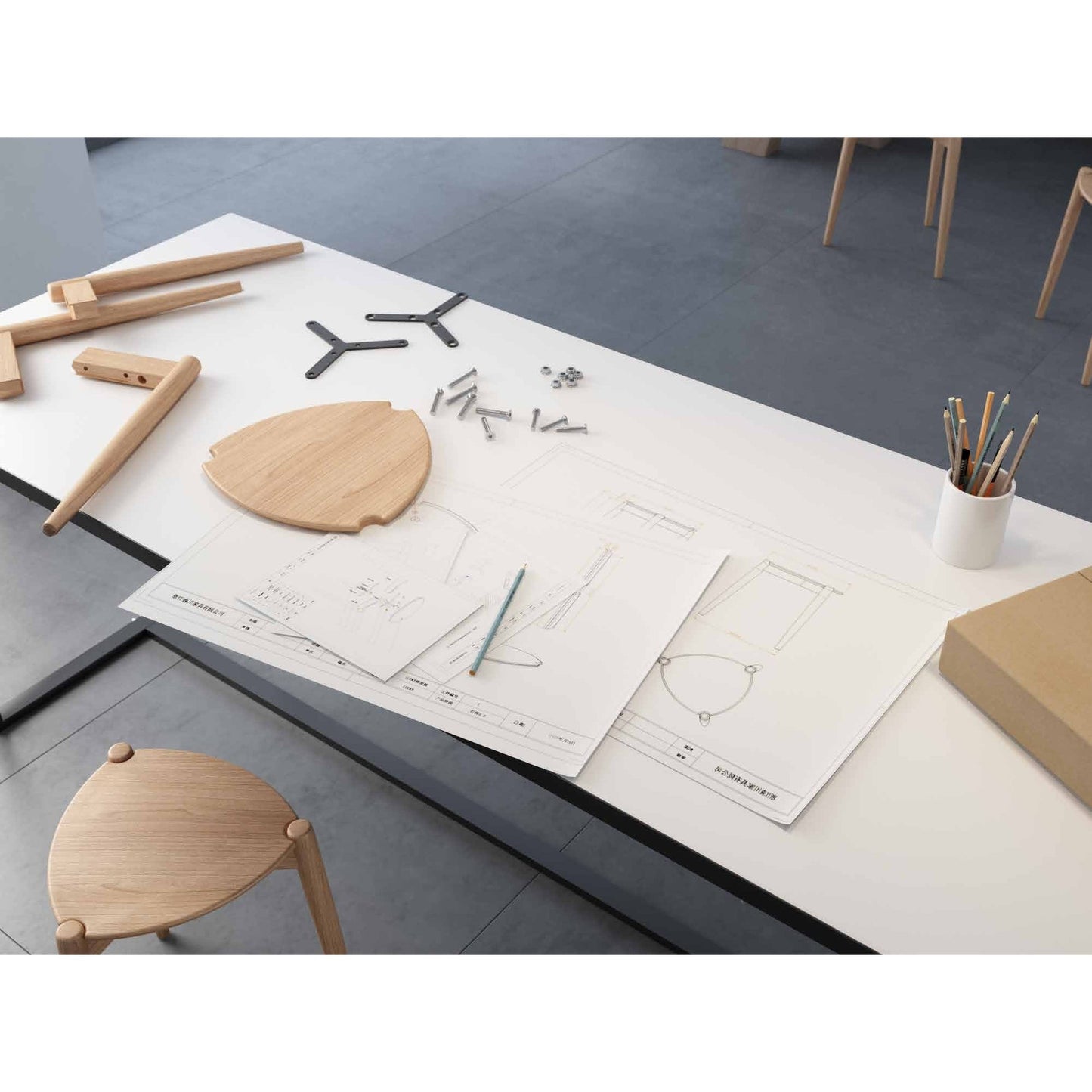 Paperflow Barhocker LUCK 68,5cm Buche, lackiert buche 2 St./Pack.