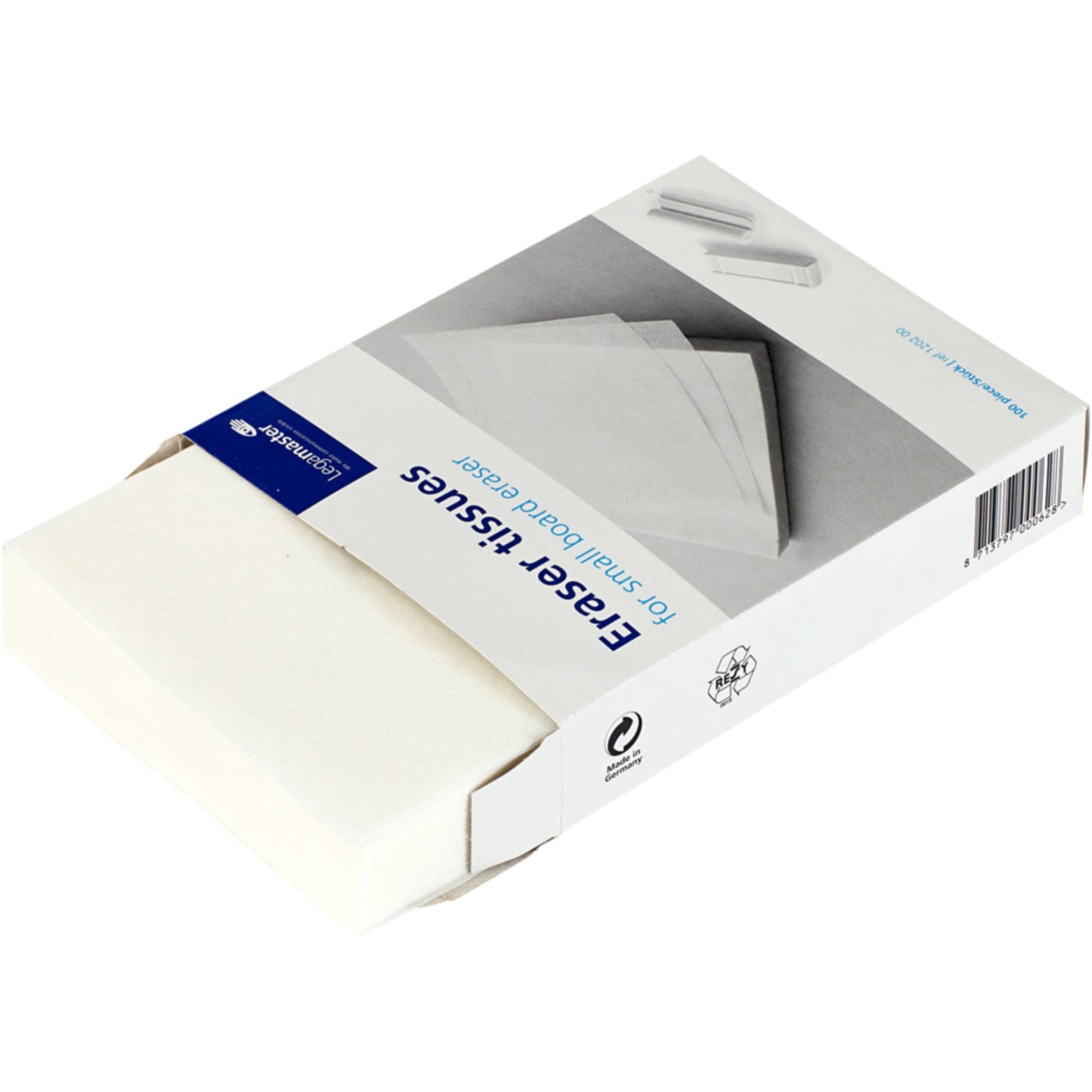 Legamaster Löschpapier 13,7 x 16,5 cm (B x L) Zellstoff biologisch abbaubar weiß 100 Bl./Pack.