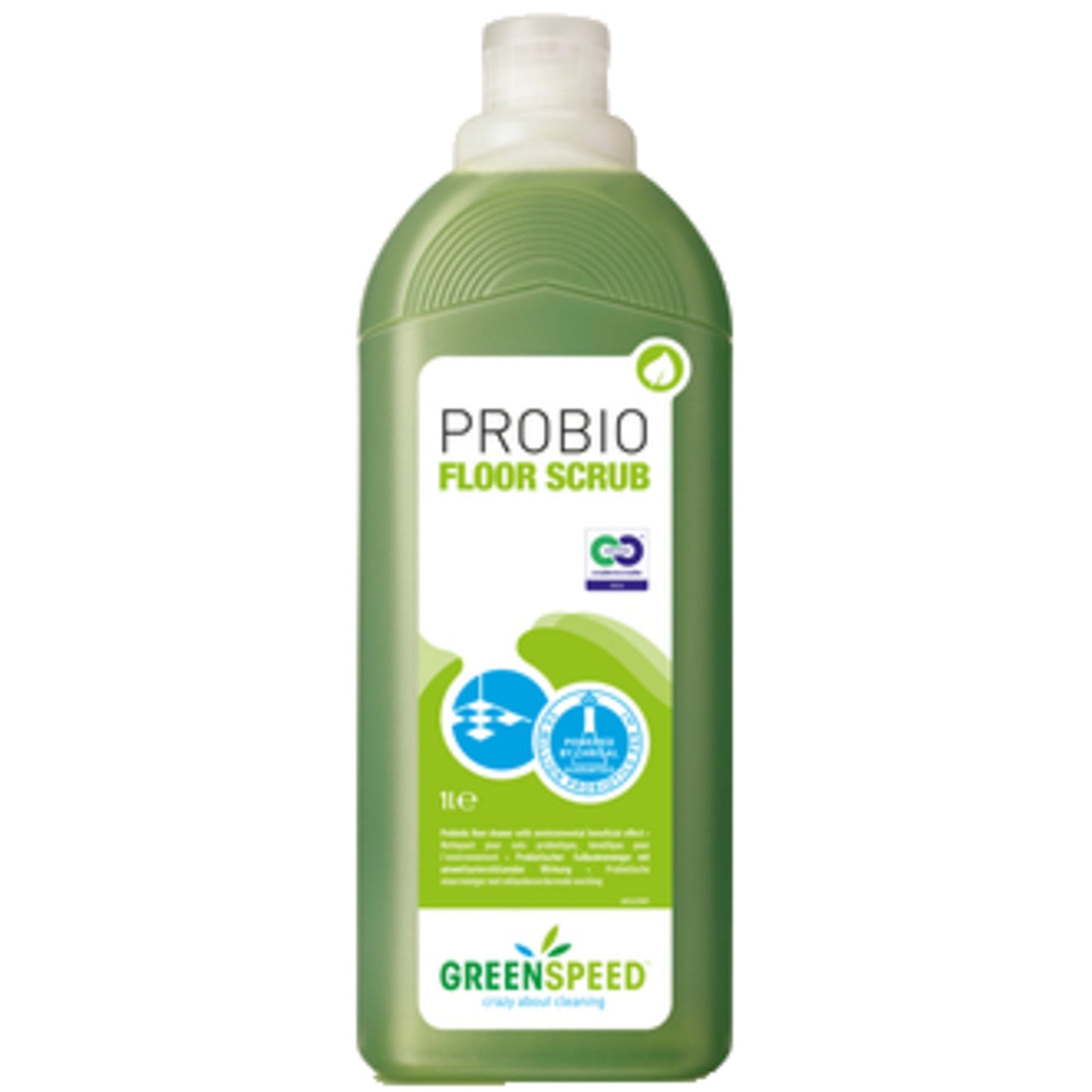 GREENSPEED Bodenreiniger Probio Floor Scrub nicht dermatologisch getestet biologisch abbaubar 7 25 % Kunststoff, recycelt, 75 % Plantplastic recycelbar 1l