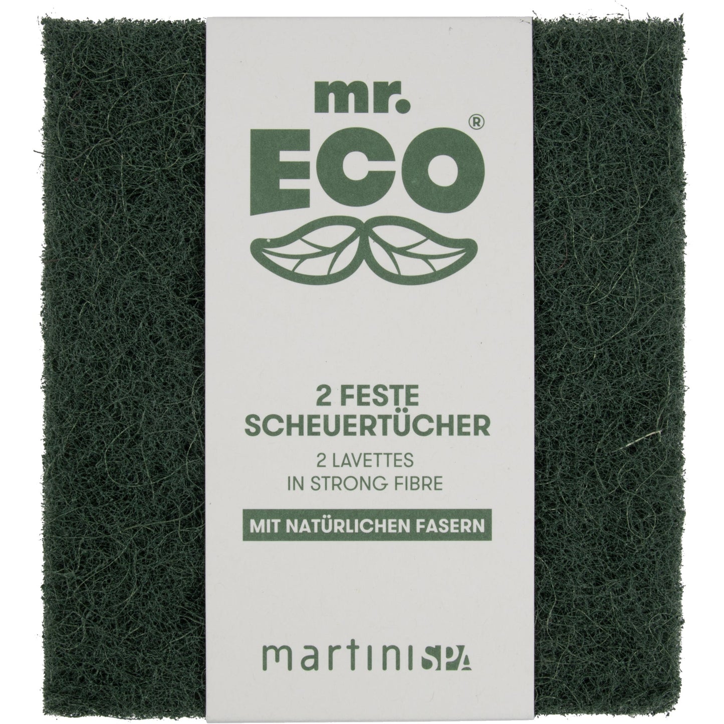 mr. ECO Putztücher 13,5 x 15 x 0,5 cm (B x H x T) Sisal/PET, recycelt dunkelgrün 2 St./Pack.