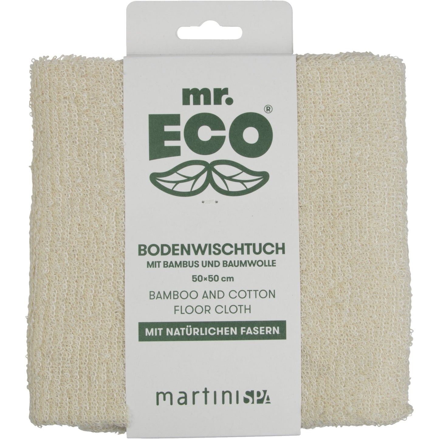 mr. ECO Bodenreinigungstuch 50 x 50 cm (B x L) 45 % Baumwolle, 45 % Viskose, 10 % Polyester beige