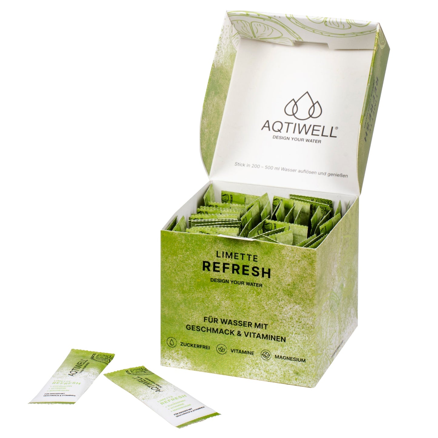 Aqtiwell® Getränkepulver REFRESH Limette 50 x 2 g/Pack.