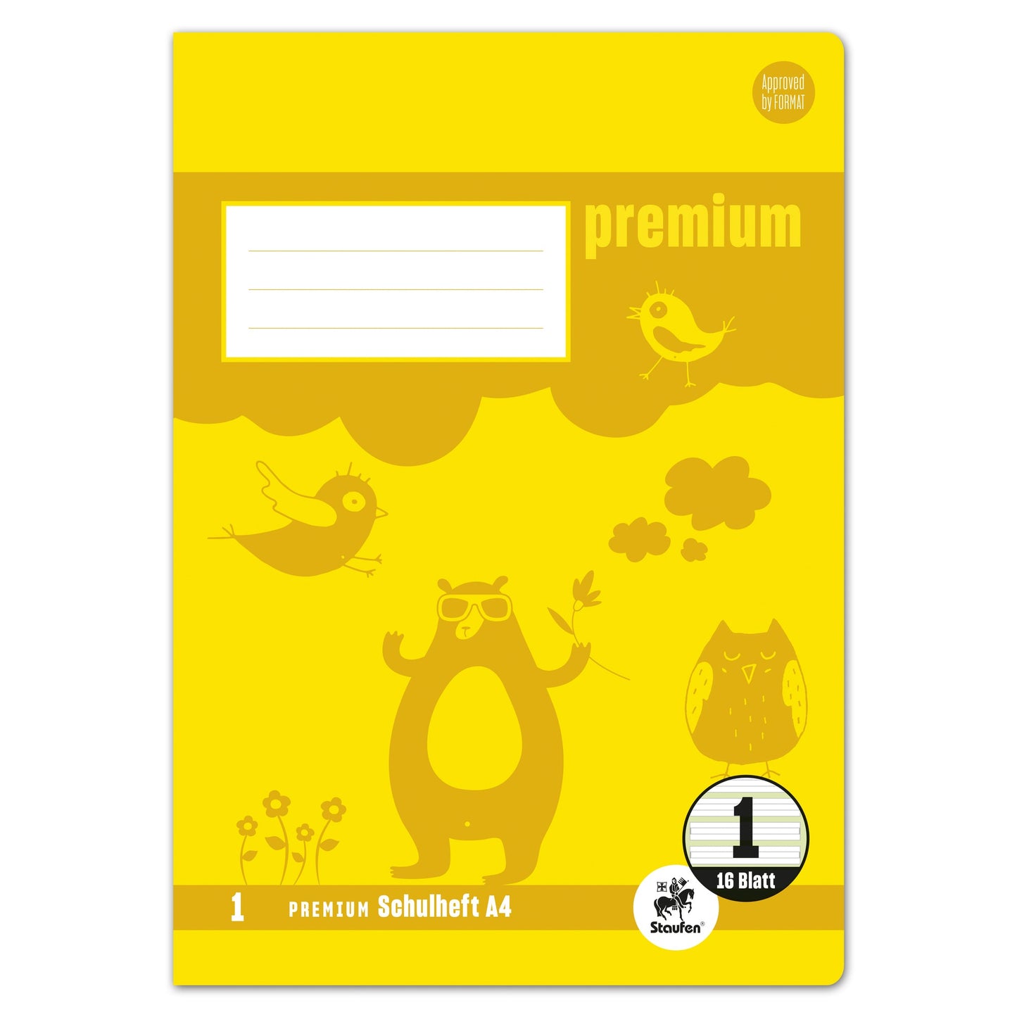 Staufen Schulheft Premium 734010331 A4 90g 16Bl Lin1 lin