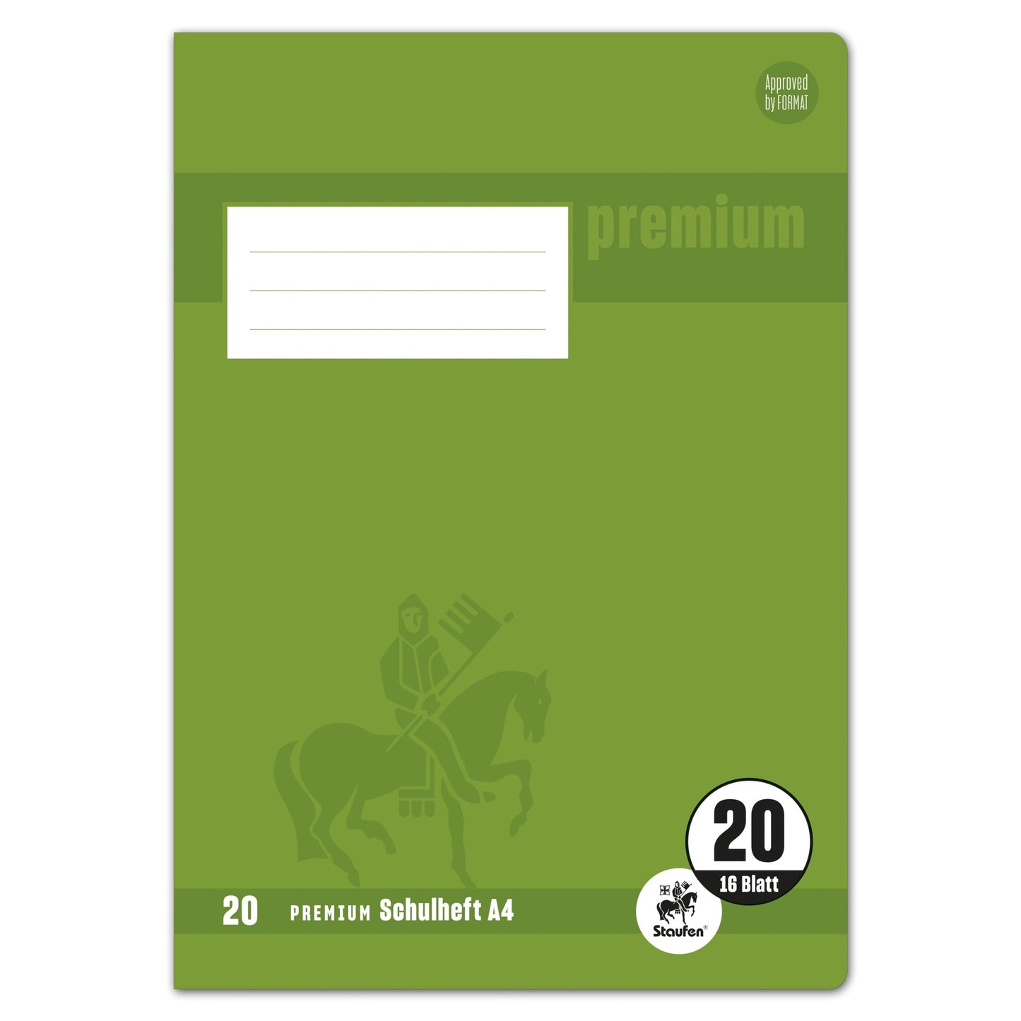 Staufen Schulheft PREMIUM Academy DIN A4 blanko 20 16 Bl.