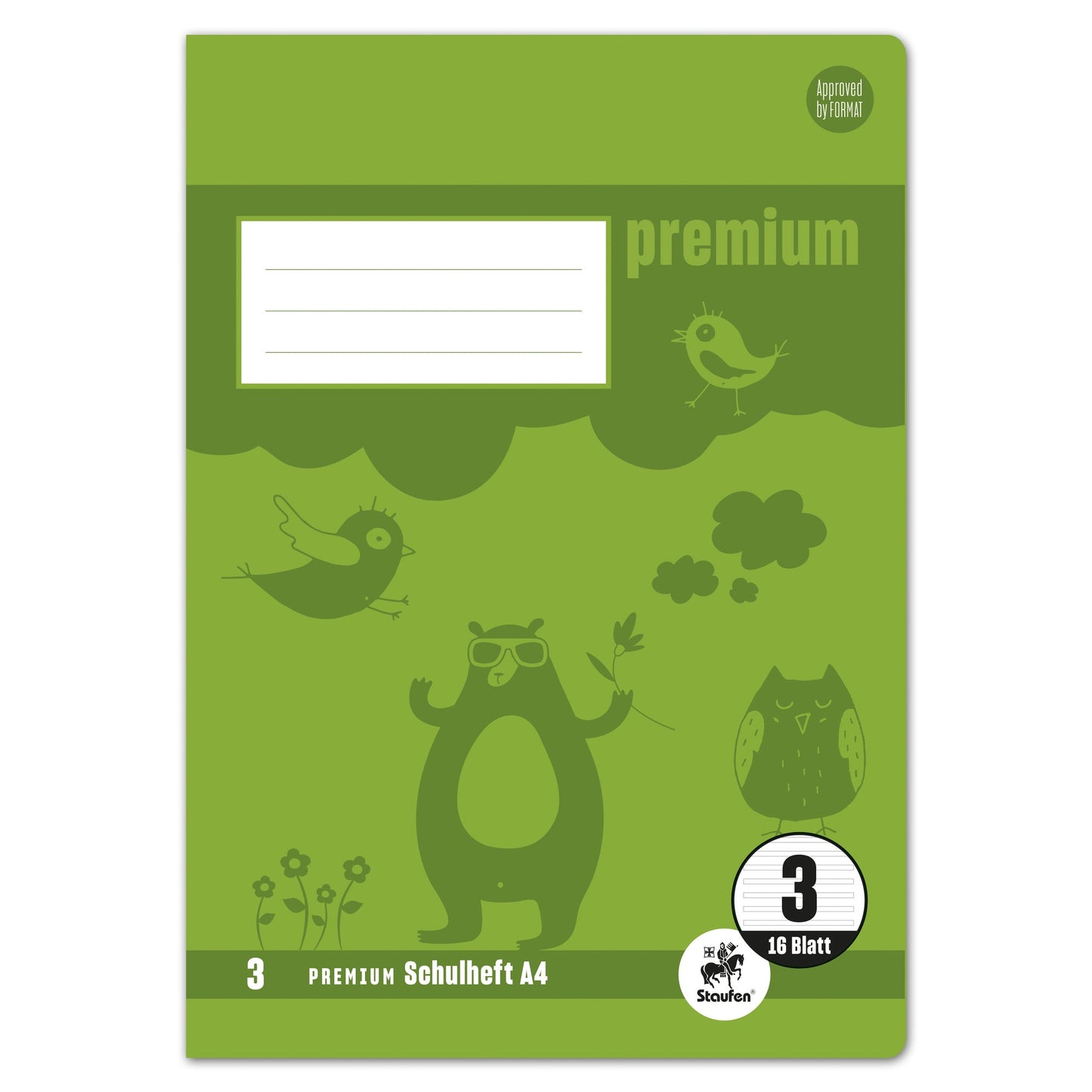 Staufen Schulheft PREMIUM Academy DIN A4 liniert 3 16 Bl.