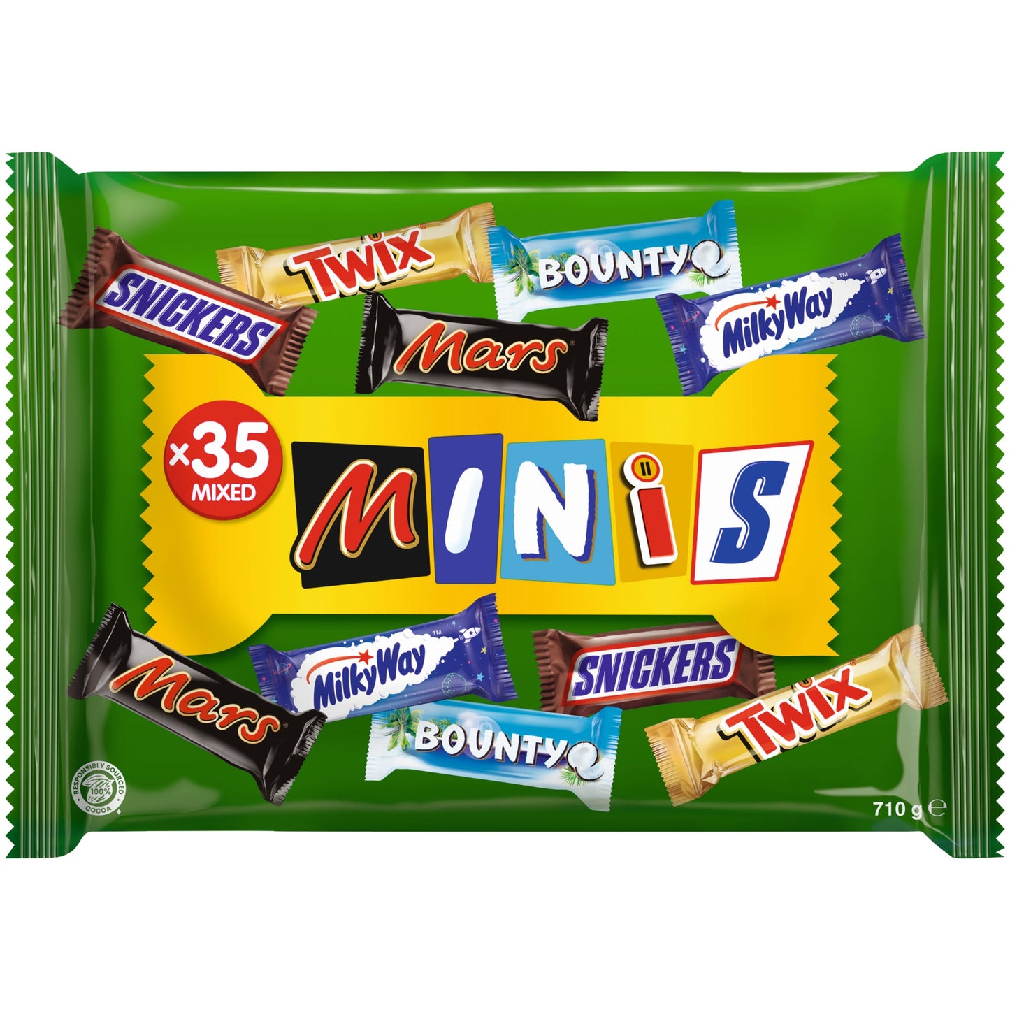 MARS® Schokoriegel Mixed Minis SNICKERS®, TWIX®, MARS®, BOUNTY®, MILKY WAY® 35 St./Pack.