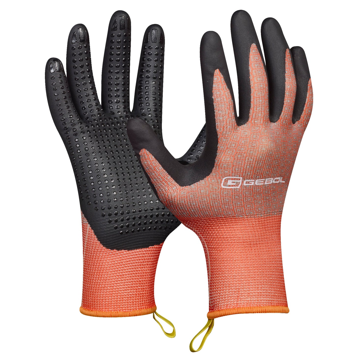 GEBOL Arbeitshandschuhe CLIVIA 8 100 % Polyester schwarz/orange