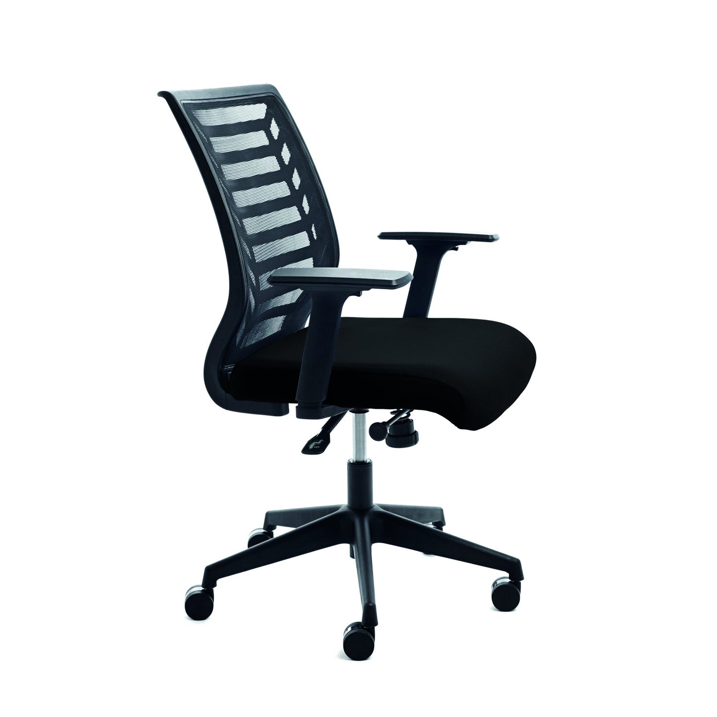 rocada Bürodrehstuhl 43-52cm Synchronmechanik Rolle ungebremst (für Teppichboden) Kunststoff