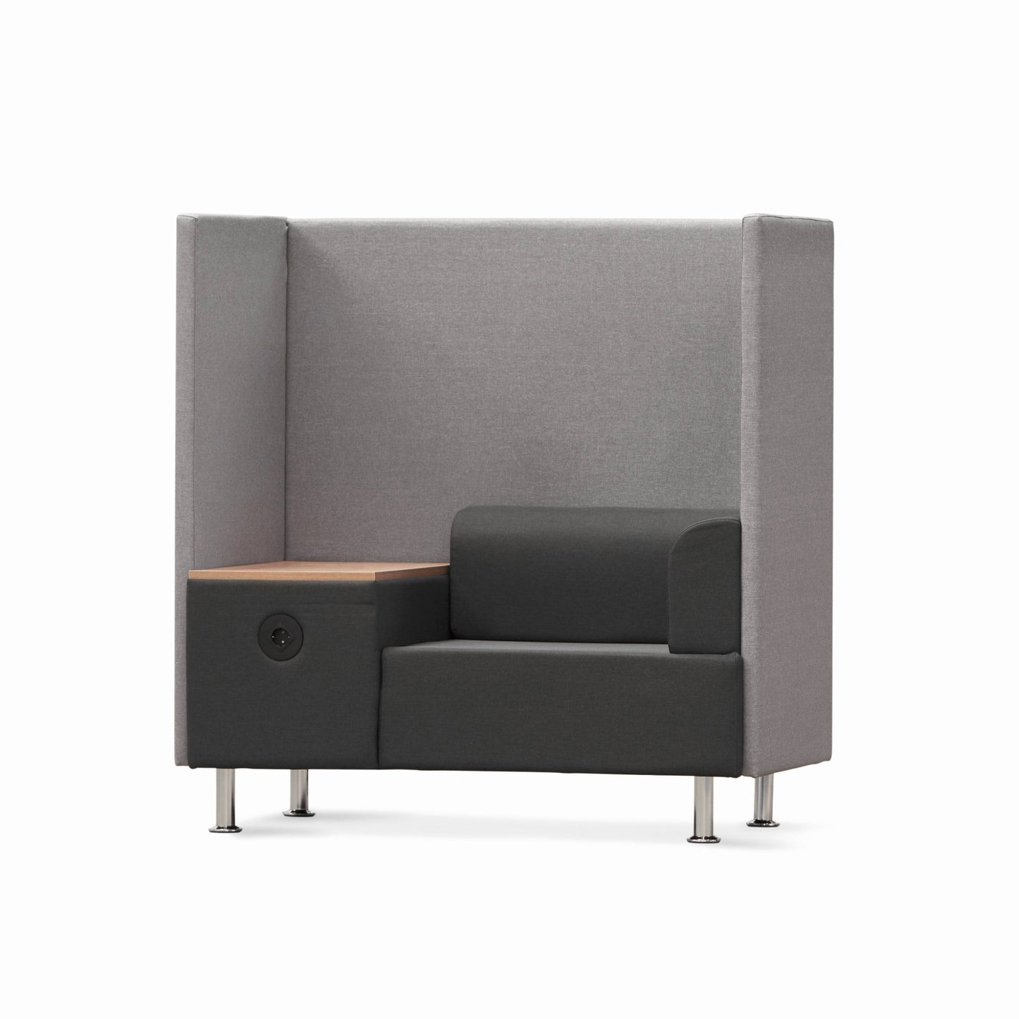 rocada Besprechungszone Be Soft Einzelsitz, Tisch 1.290 x 680 x 1.250 mm (B x H x T) 1 Sitzeinheit grau eiche
