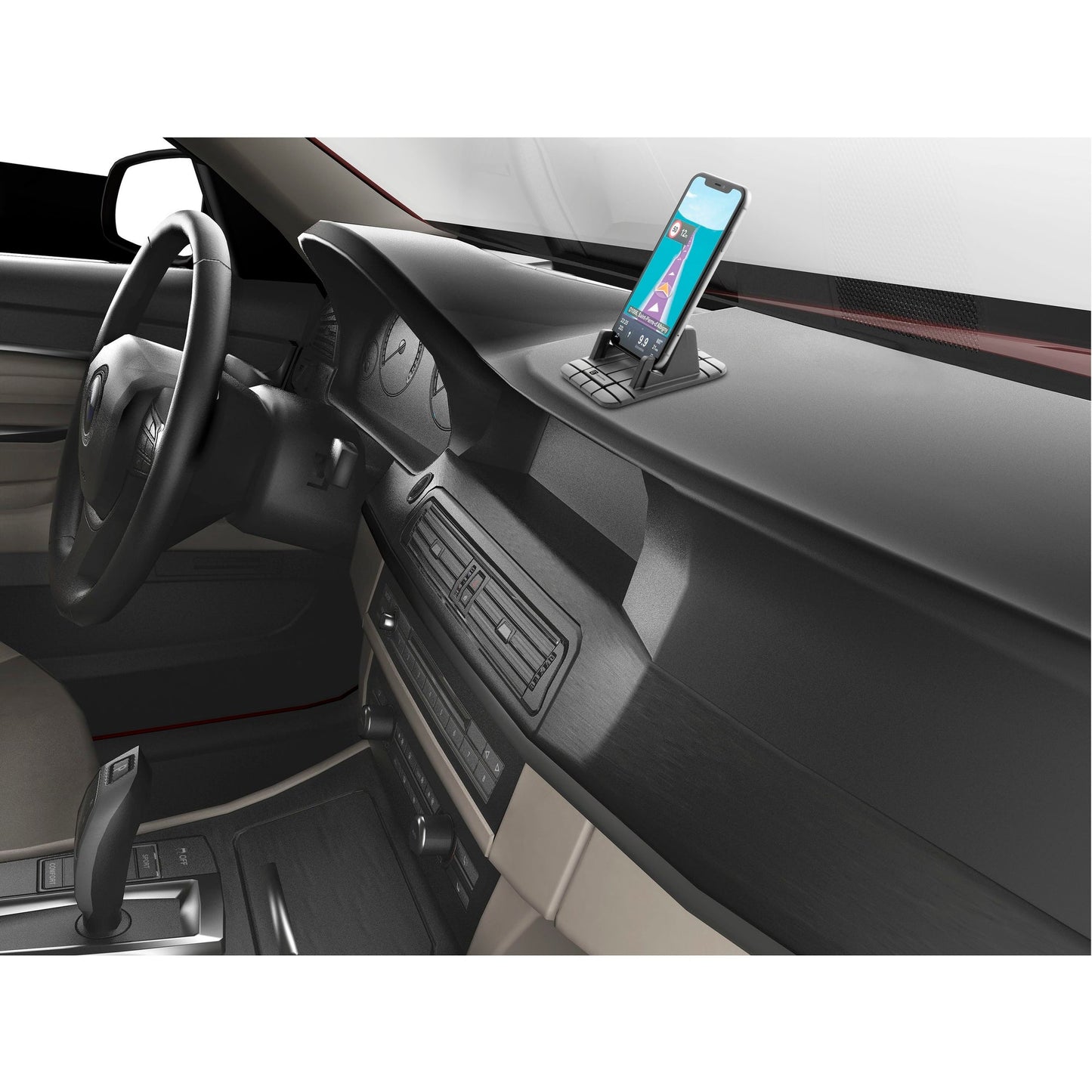 cellularline Kfz-Halterung DASH PAD PRO Smarthphones zur Befestigung an: Armaturenbrett schwarz