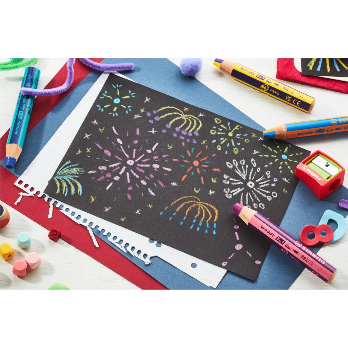 STABILO® Buntstift woody 3 in 1 duo 5 St./Pack.