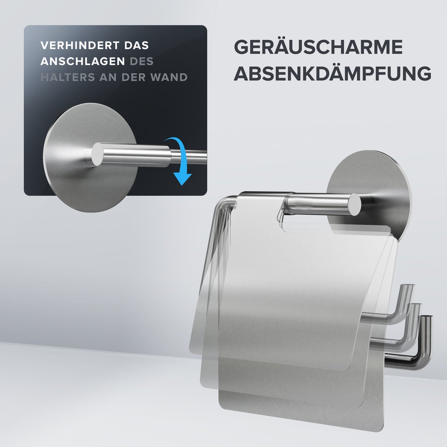 ovimar WC-Rollenhalter Hanstholm 16,5 x 5 x 15 cm (B x H x T) 1 Rolle Edelstahl silber