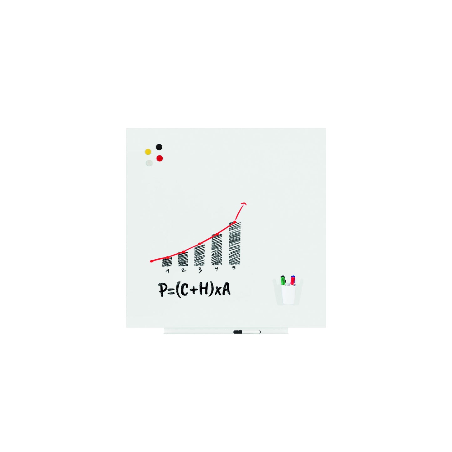 rocada Whiteboard Skin Colour Maße der Oberfläche: 100 x 100 cm (B x H) Tafel magnethaftend nicht beidseitig beschreibbar Stahl kunststoffbeschichtet weiß