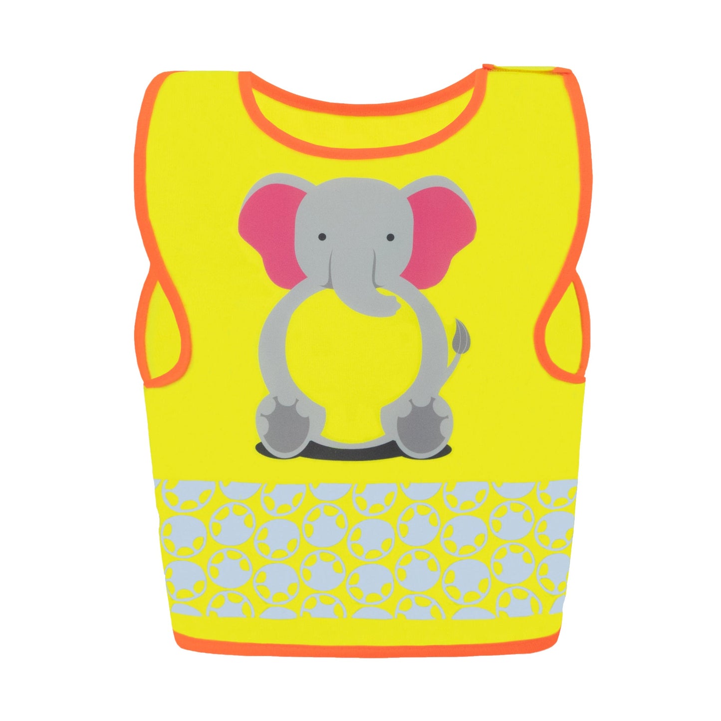 korntex Warnweste Funtastic Wildlife XXS reflektierend Klettverschluss 100 % Polyester gelb