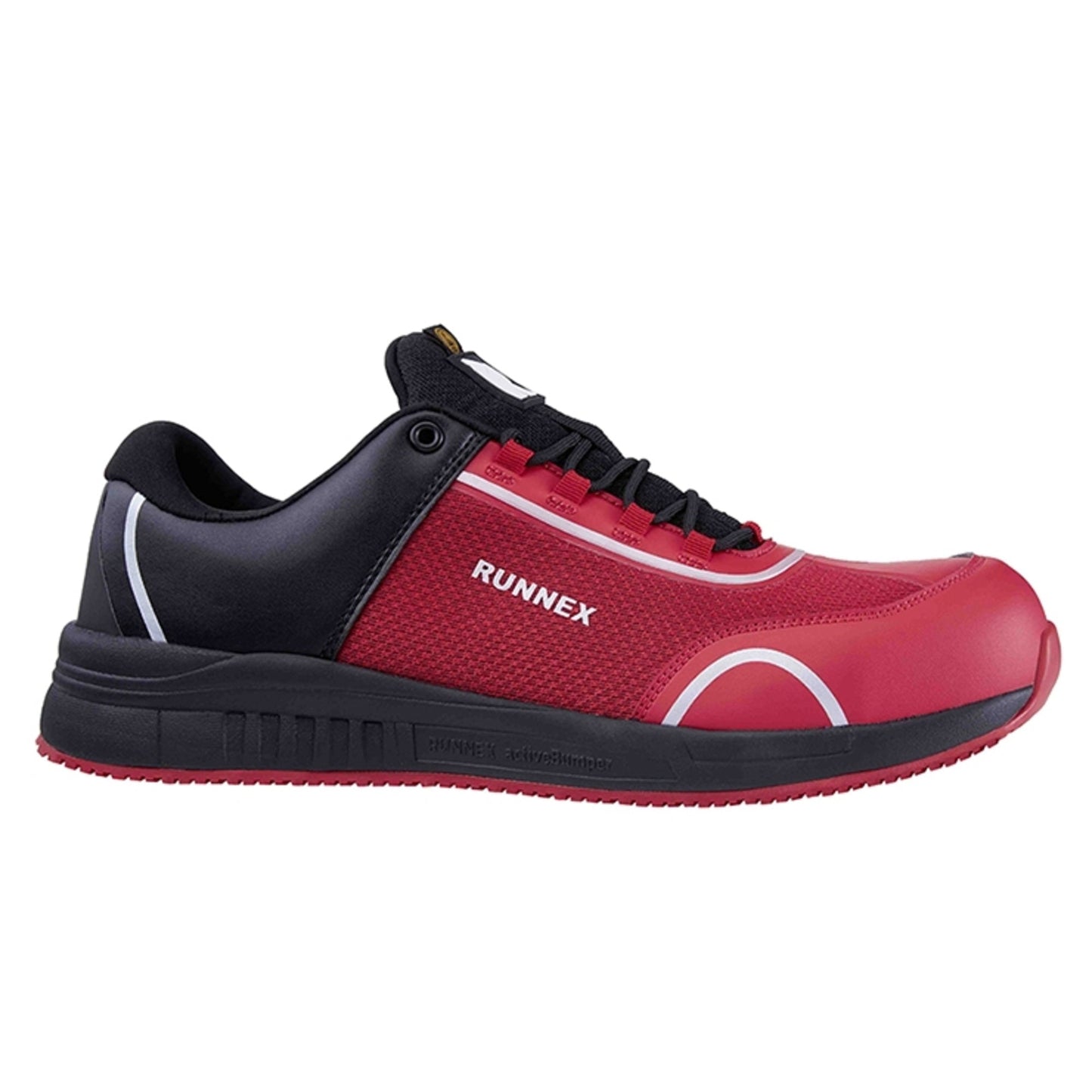 RUNNEX® Sicherheitsschuhe SportStar 44 S1PS Microfasermaterial/Textileinsätze/TPU-Besätze schwarz/rot