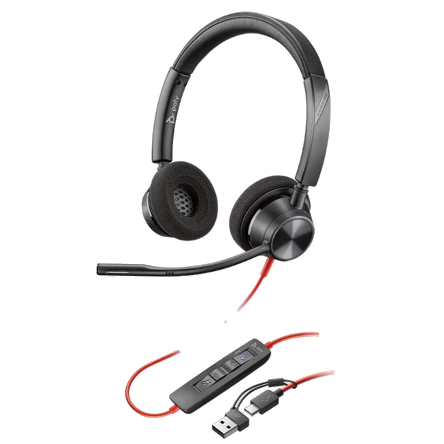 Poly Headset Blackwire 3320 USB-C schwarz