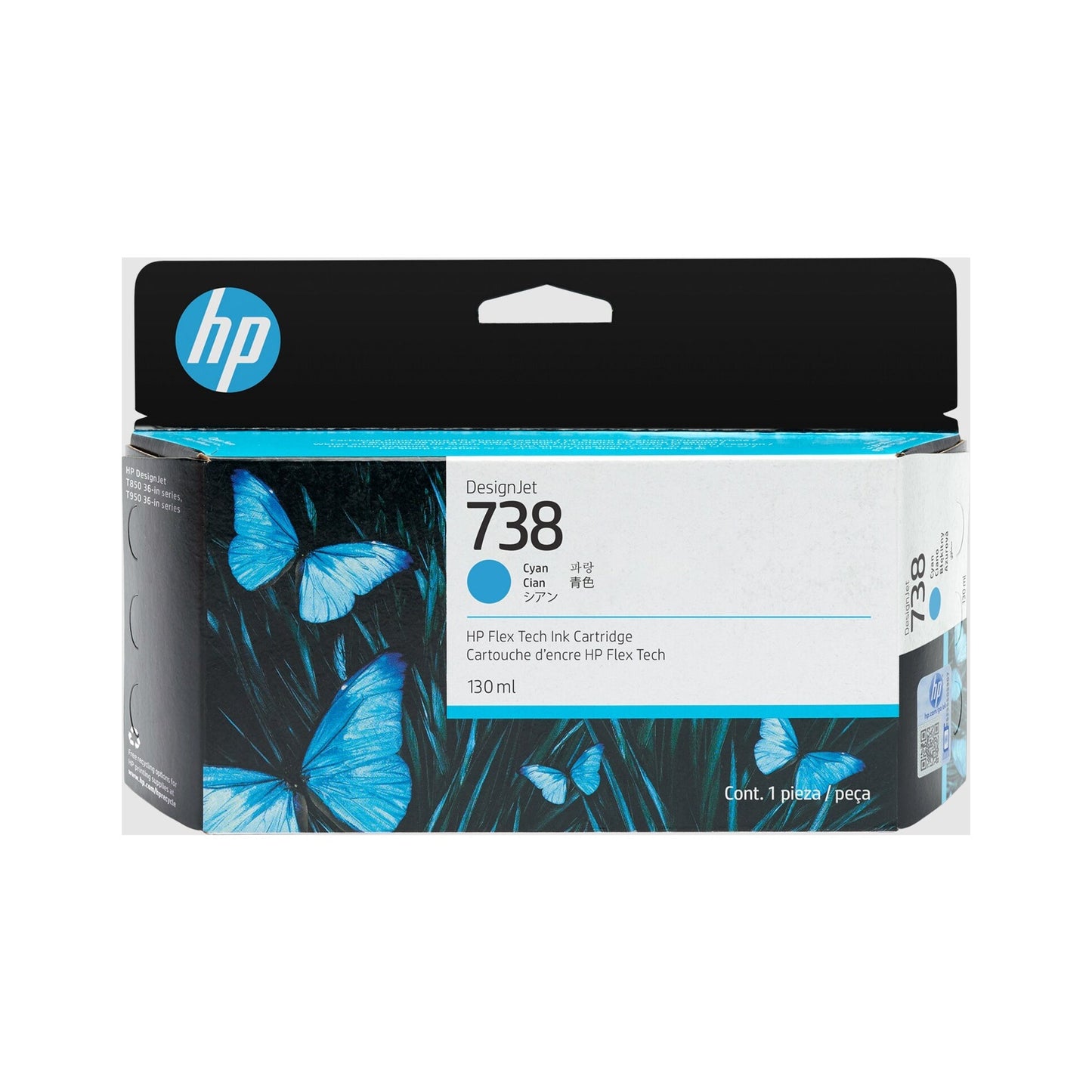 HP Tintenpatrone Originalzubehör 738 cyan 130ml