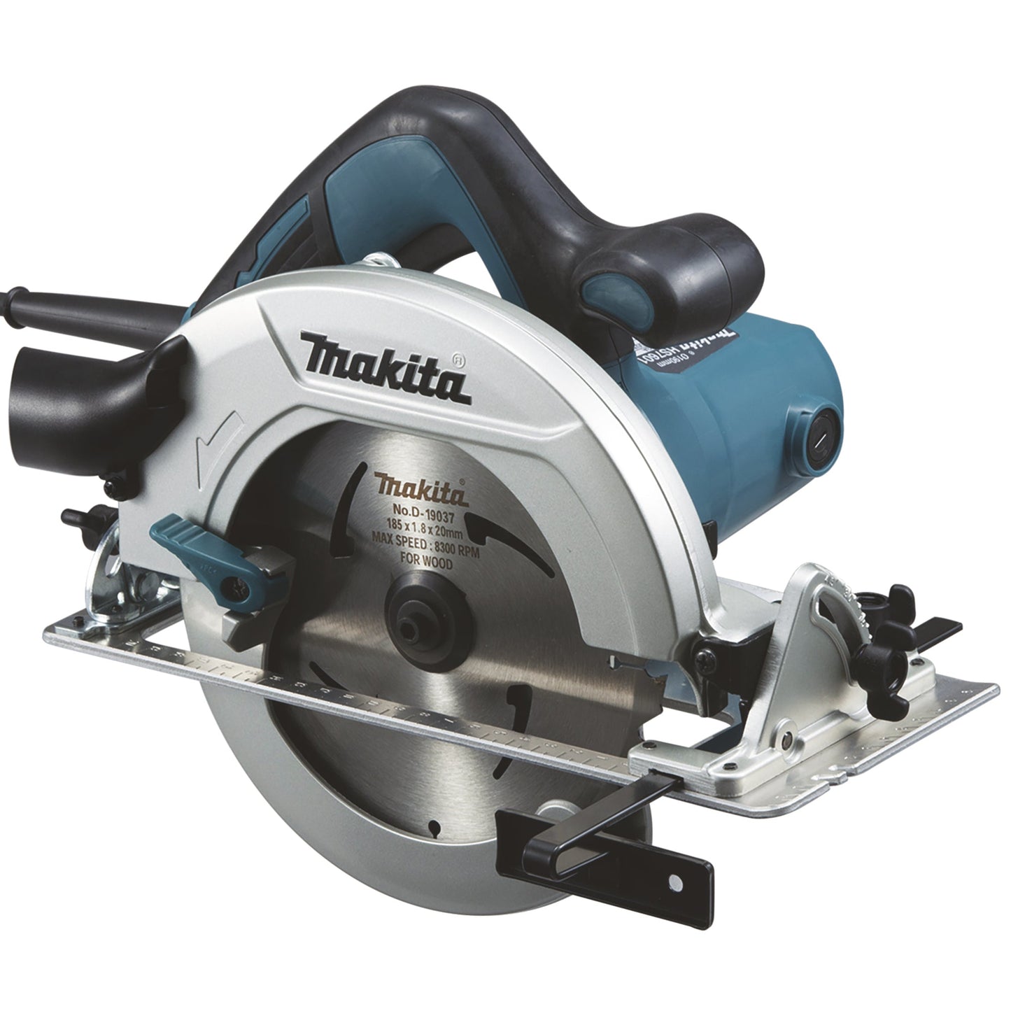 Makita® Säge HS7601 Handkreissäge inkl. Parallelanschlag, Absaugstutzen, Sechskantstiftschlüssel (5 mm), MAKPAC (Gr. 4), Tiefziehteil für MAKPAC, HM-Sägeblatt (190 mm, 12Z)