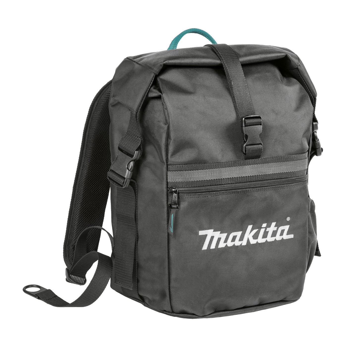 Makita® Rucksack Roll-Top 20 x 40 x 33 cm (B x H x T) 14l wasserdicht Seitenfach für Trinkflasche oder Regenschirm schwarz