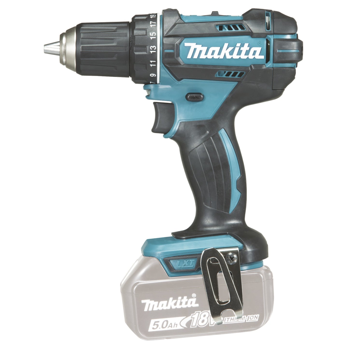 Makita® Akkubohrschrauber DDF482Z 1.900 U/Min. 18V Zubehör erforderlich erforderliches Zubehör: Makita Akku BL1850B, Akkuladegerät DC18RC inkl. Schraube M4x12, Einhängebügel, PH/LS Doppelbit