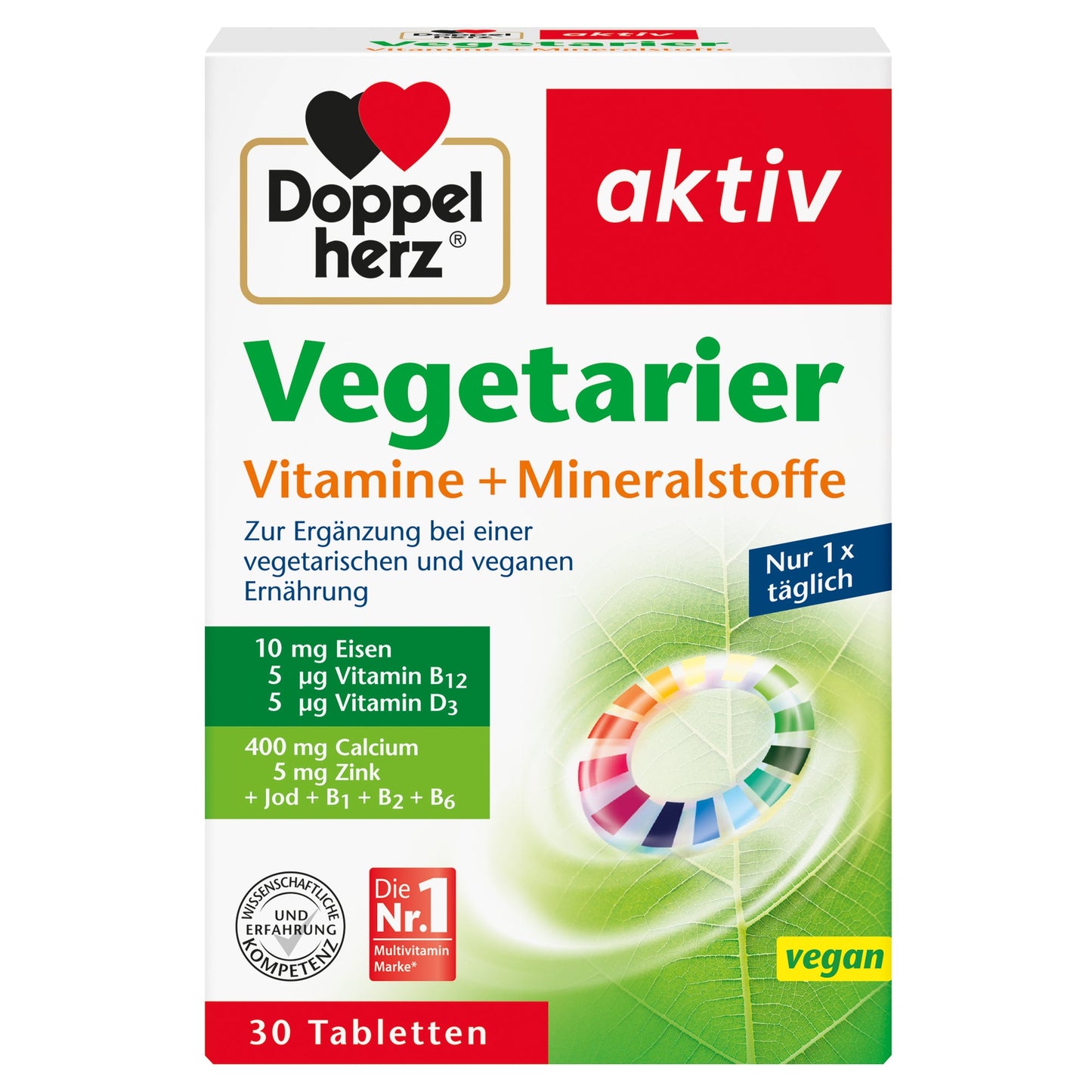 Doppelherz Nahrungsergänzungsmittel aktiv Vegetarier Vitamine + Mineralstoffe Tablette 30 St./Pack.