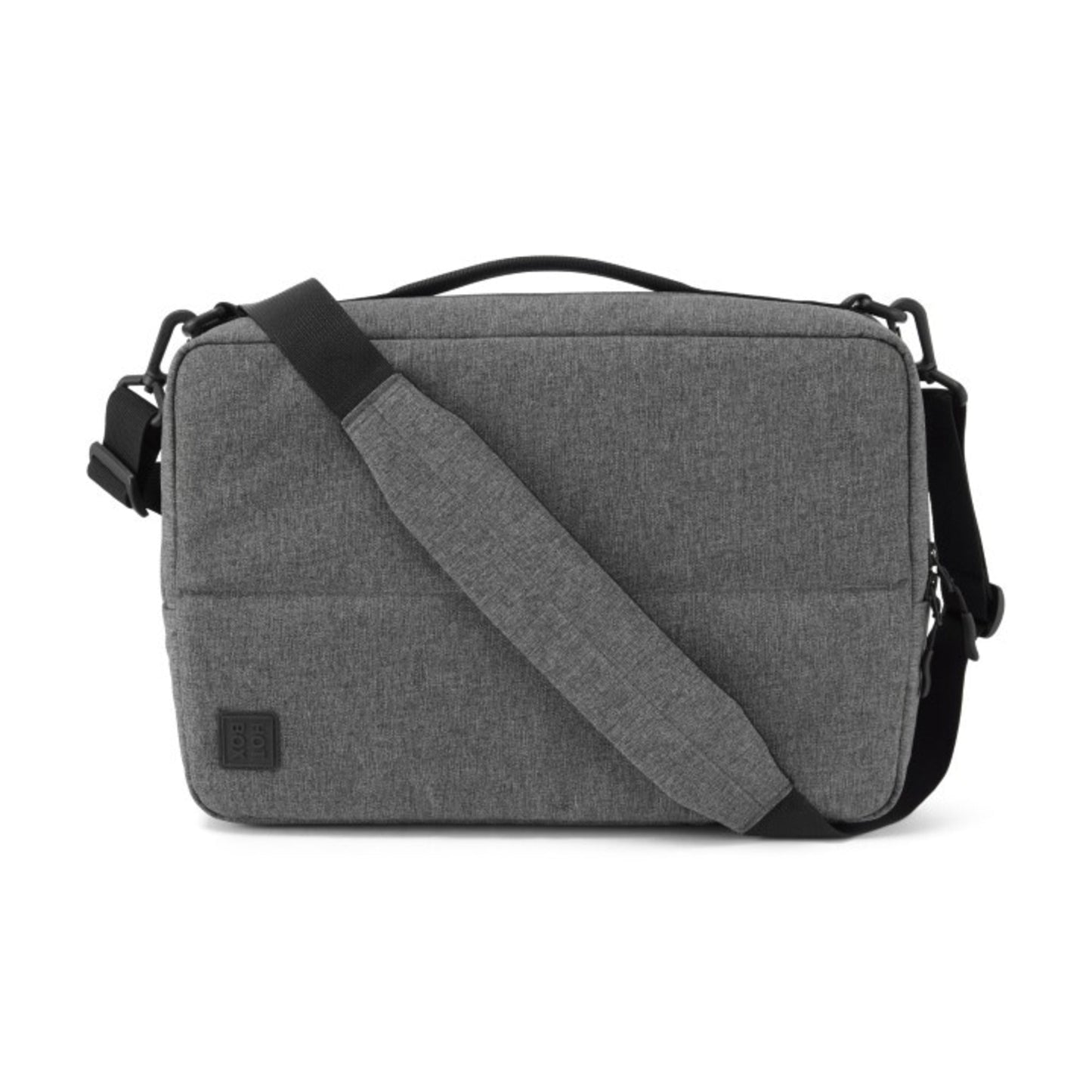 Hotbox Notebookrucksack Adapt Reißverschluss gepolsterte Rückenstütze, leicht aufschiebbare Gepäckgriffe an der Rückseite, gepolstertes Laptopfach, verstärkter Boden, integrierter Telefon- oder Tabletständer bei aufgeplapptem Vorderteil, großes Innenfach