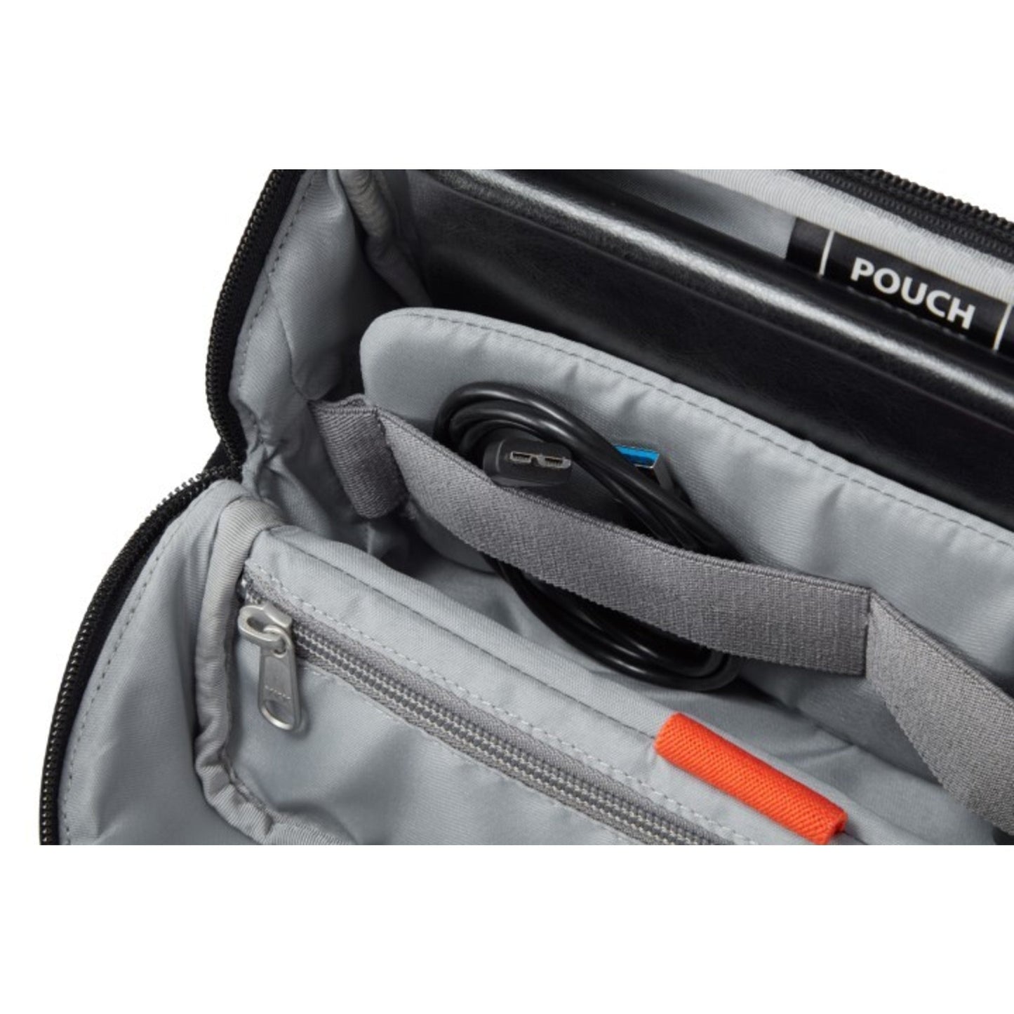 Hotbox Aufbewahrungstasche Utility Pouch Kabel, Ladegeräte 27 x 18 x 8 cm (B x H x T) Reißverschluss Polyester, 100 % recycelt holzkohle