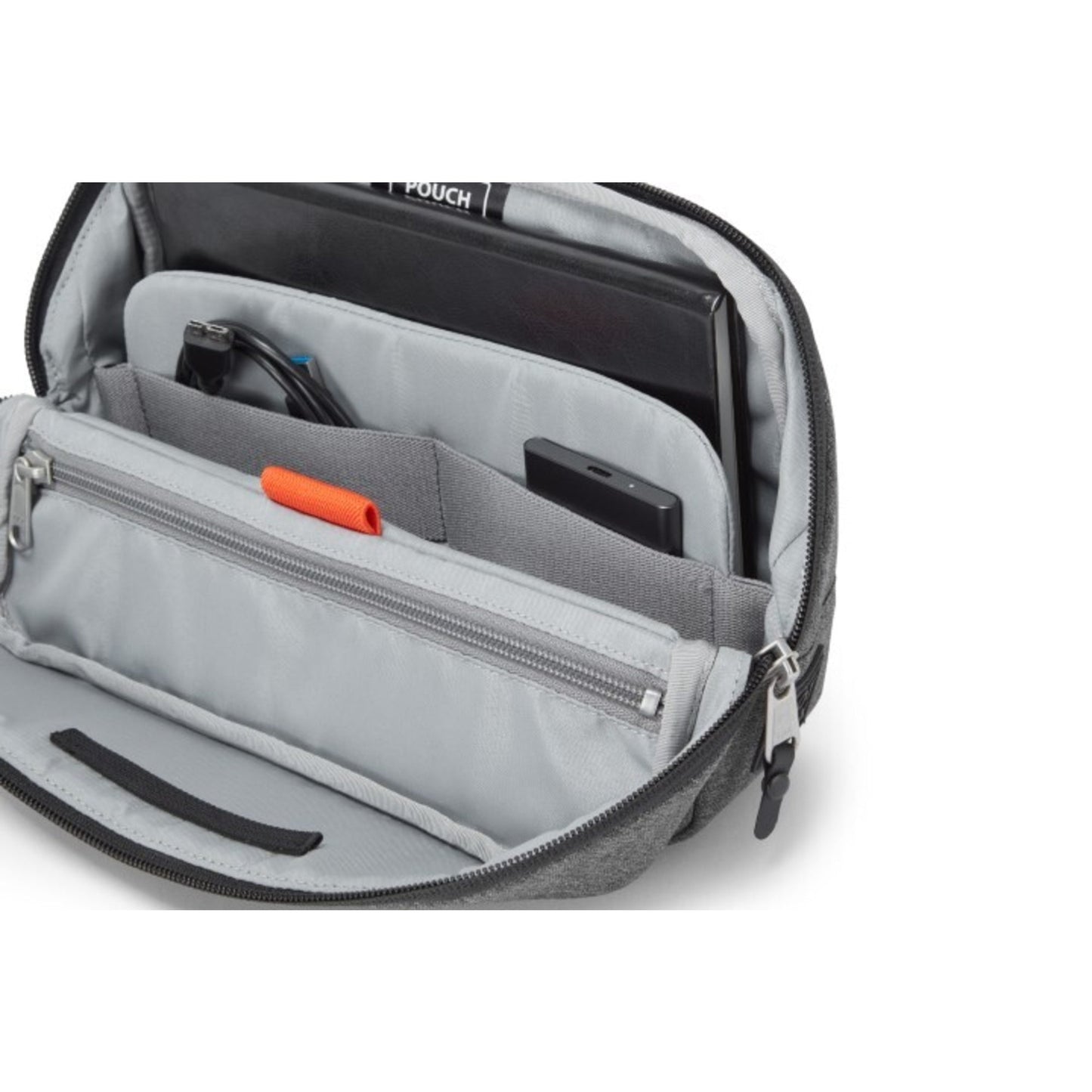 Hotbox Aufbewahrungstasche Utility Pouch Kabel, Ladegeräte 27 x 18 x 8 cm (B x H x T) Reißverschluss Polyester, 100 % recycelt holzkohle