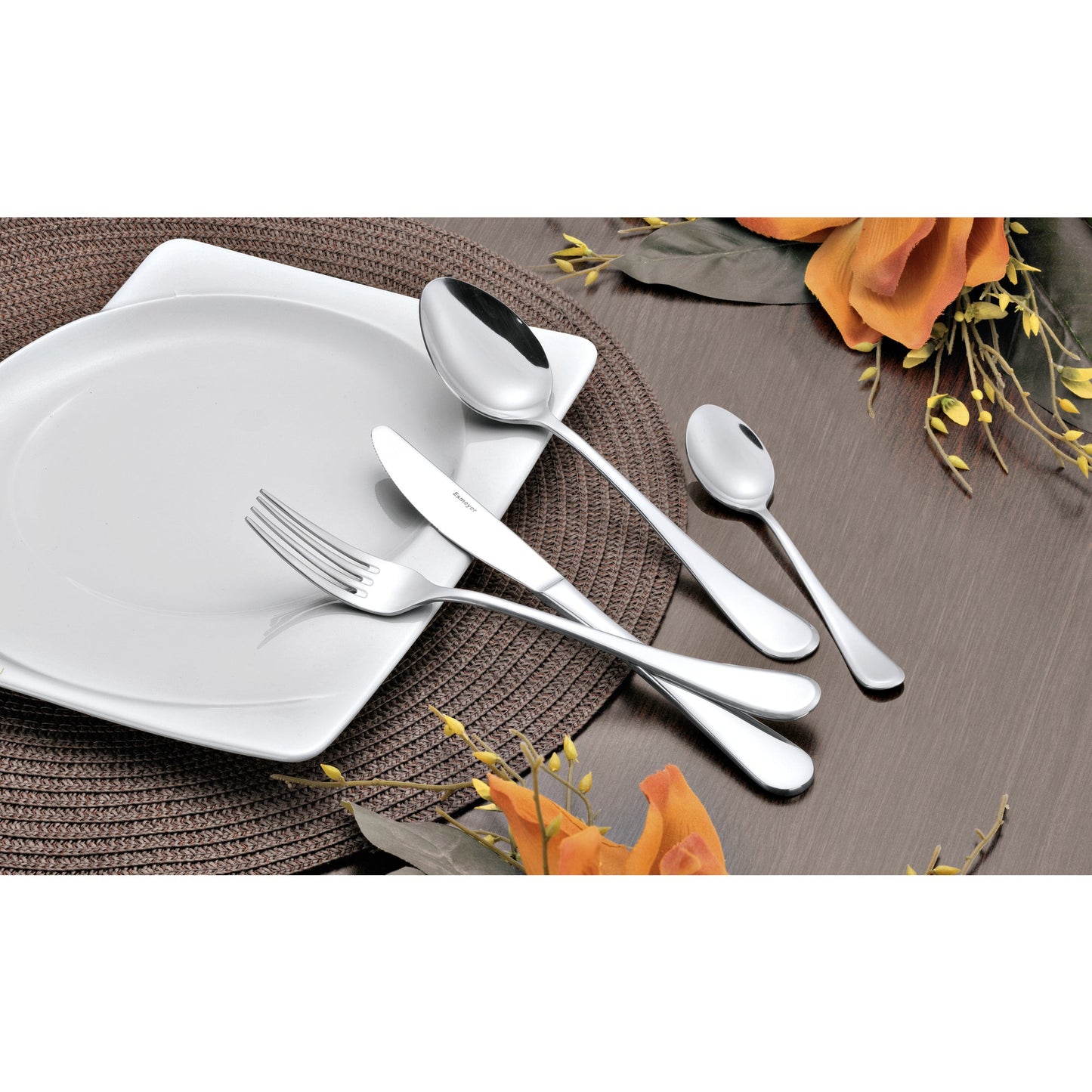 Esmeyer® Besteckgarnitur CELINE Mehrweg 6 x Menümesser, Menügabeln, Menülöffel, Kaffeelöffel Edelstahl 18/10, poliert silber