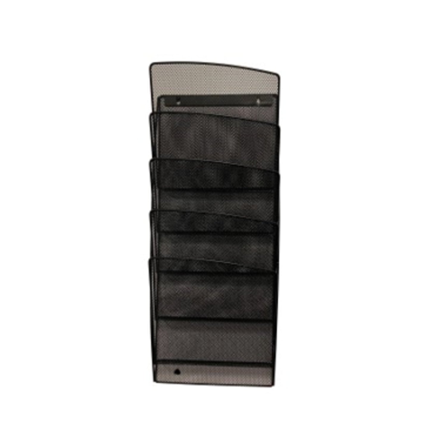 ALBA Prospekthalter Meshwall 26 x 68 x 10,5 cm (B x H x T) DIN A4 Stahl schwarz 5 Fächer