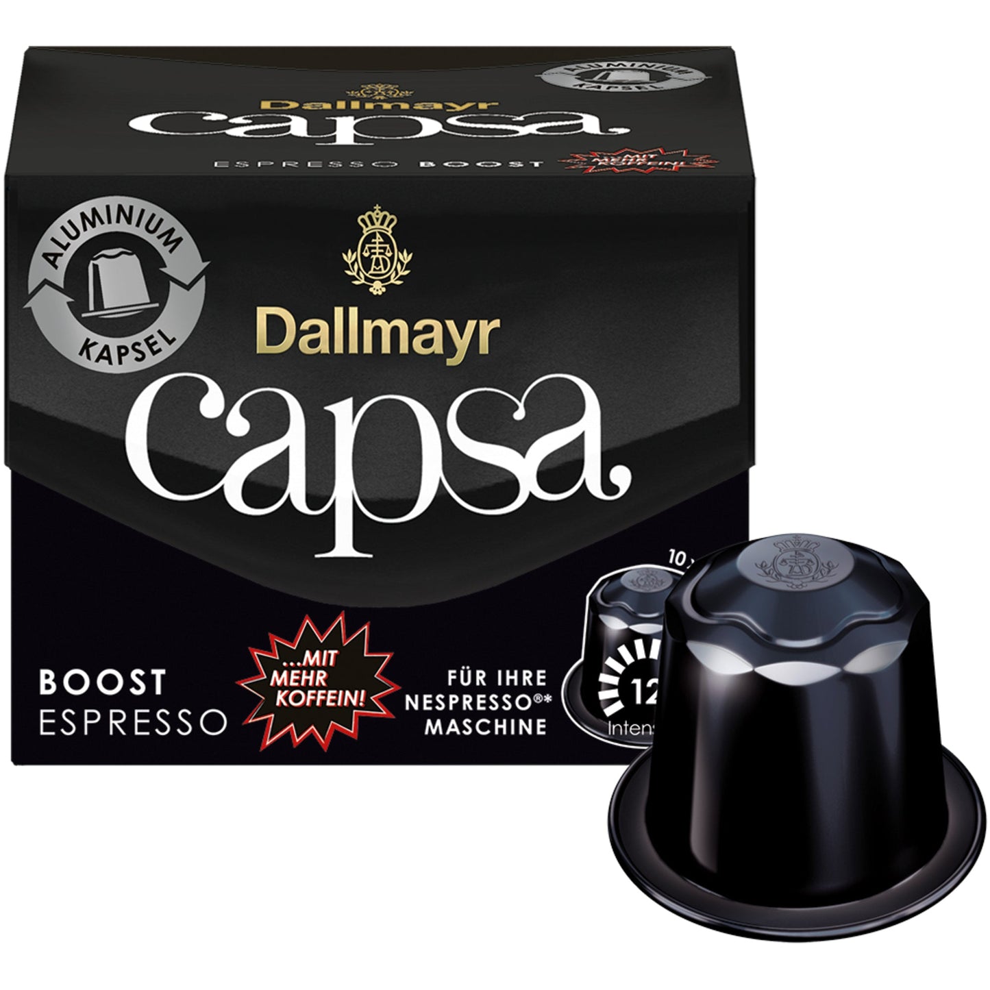 Dallmayr Espressokapsel capsa Nespresso® Maschine BOOST Intensität: 12 10 x 5,6 g/Pack.