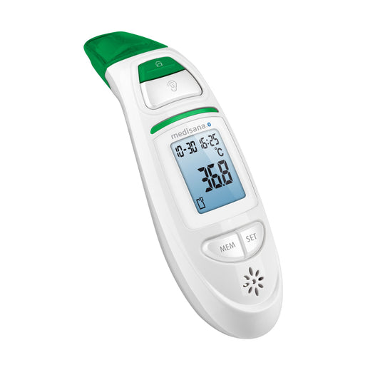 Medisana Fieberthermometer TM 750 connect 0°C 100°C Batterie AAA/Micro 2 Batterien inkl. Aufbewahrungstasche