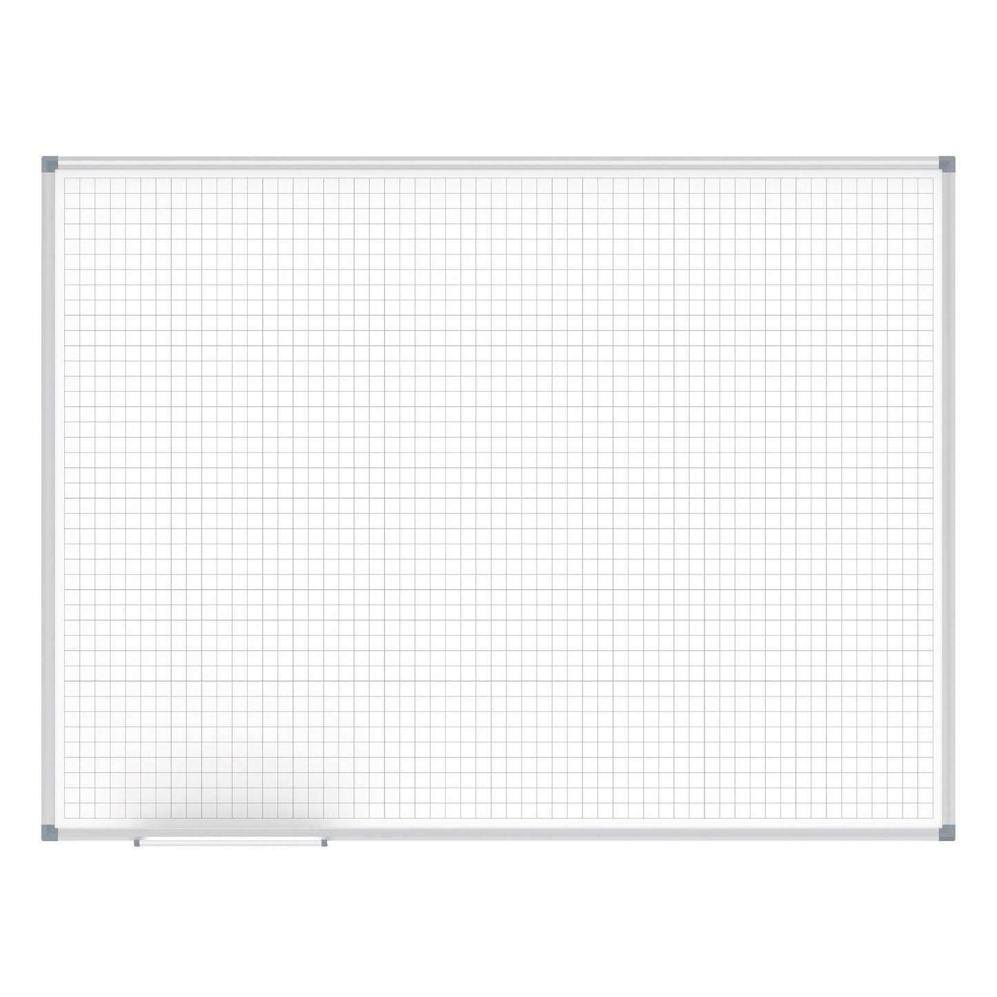MAUL Rastertafel MAULstandard 120 x 90 cm (B x H) mit Ablageschale weiß kunststoffbeschichtet silber