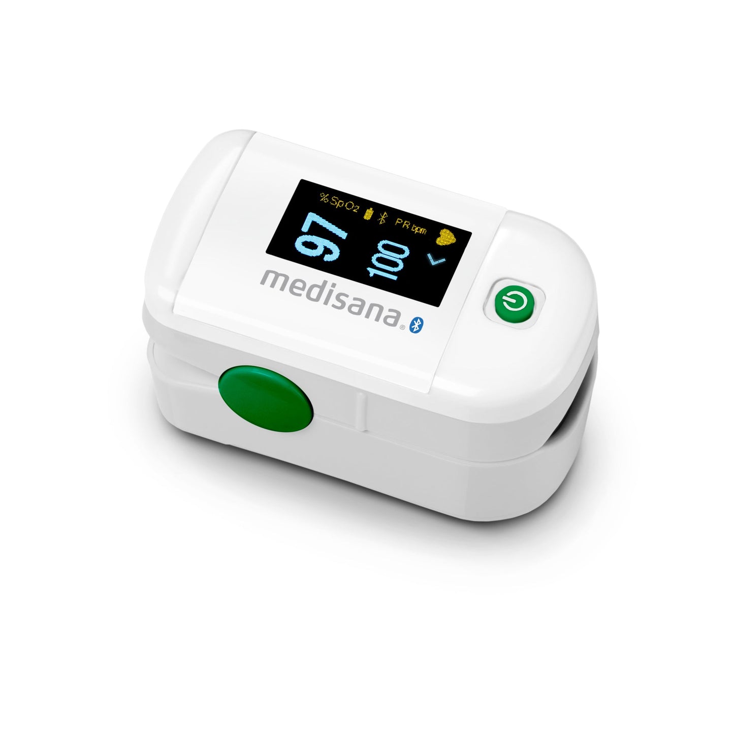 Medisana Pulsoximeter PM 100 connect 5,8 x 3,4 x 3,5 cm (B x H x T) 70-100% 30-235 Schläge/Min.