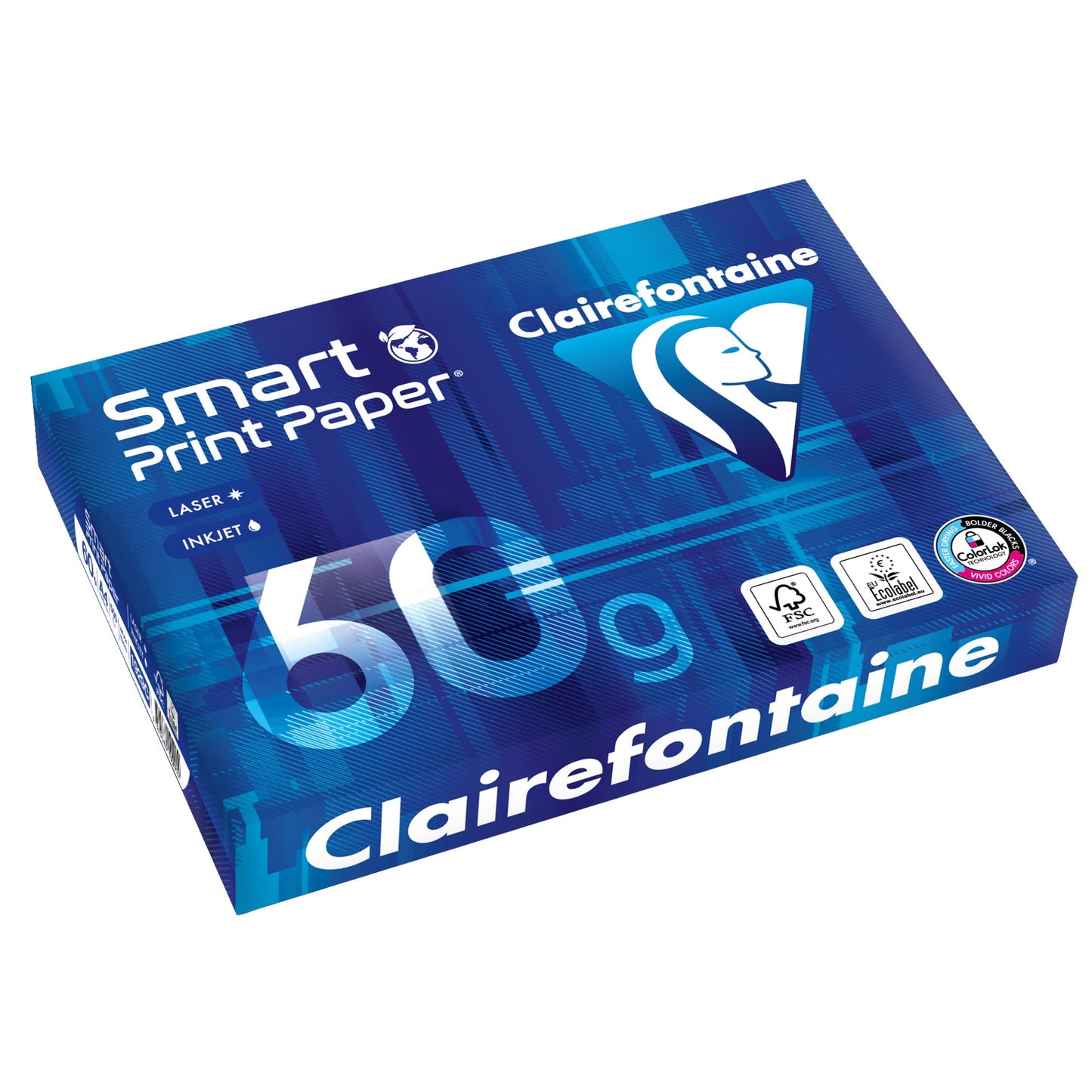 Clairefontaine Kopierpapier Smart DIN A4 60g/m² elementar chlorfrei gebleicht, holzfrei hochweiß 500 Bl./Pack.