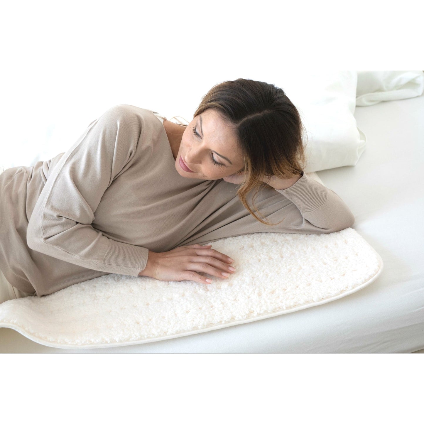 Medisana Wärmeunterbett HU 672 80 x 150 cm (B x L) 100W 4 Temperaturstufen Fleece (100 % Polyester) grau/weiß