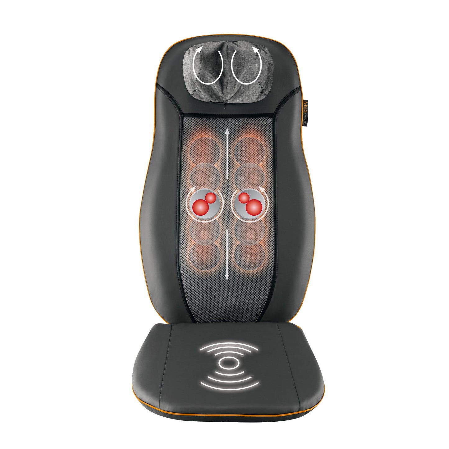 Medisana Massagegerät MCN Sitzauflage Netzbetrieb PU-Leder/Mesh