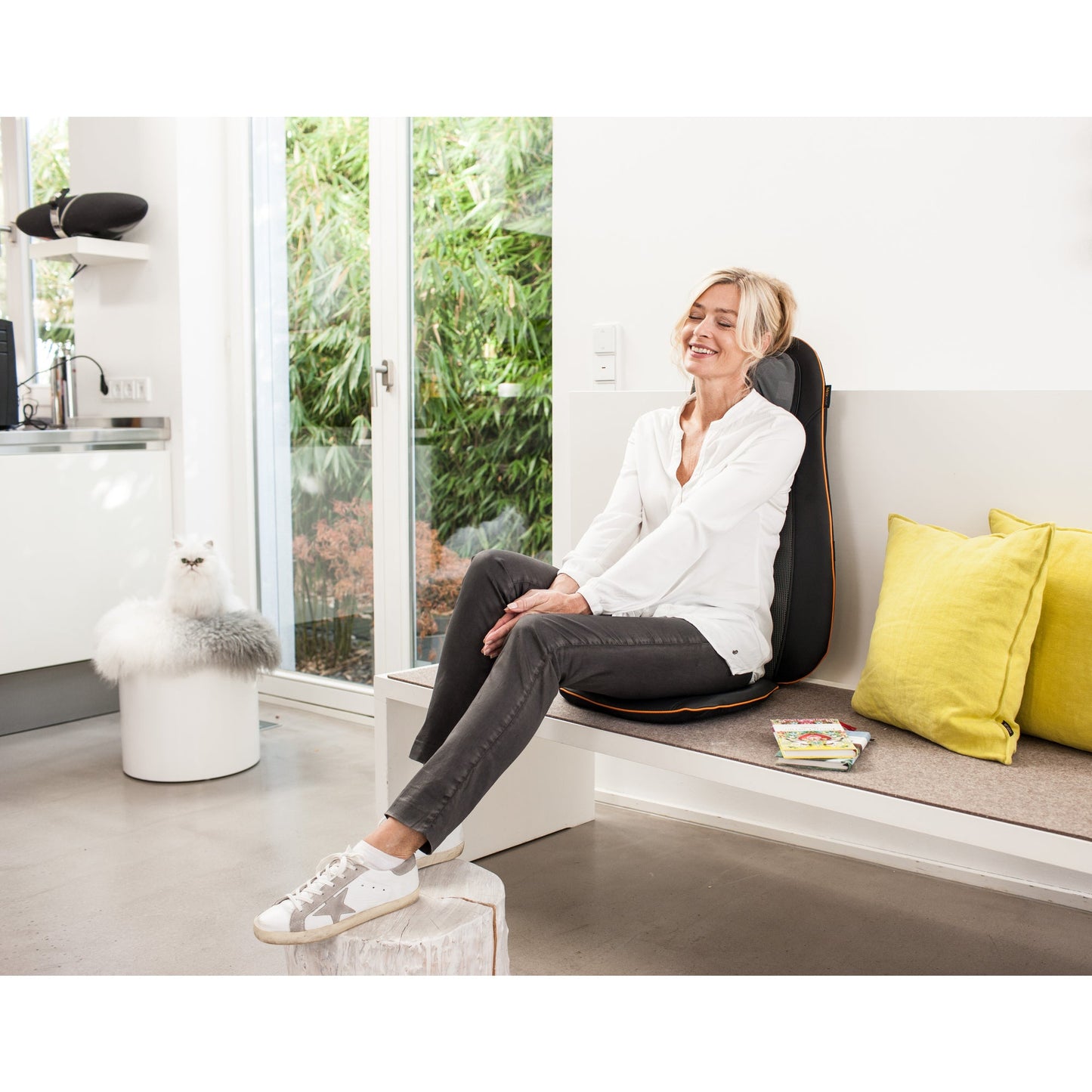 Medisana Massagegerät MCN Sitzauflage Netzbetrieb PU-Leder/Mesh