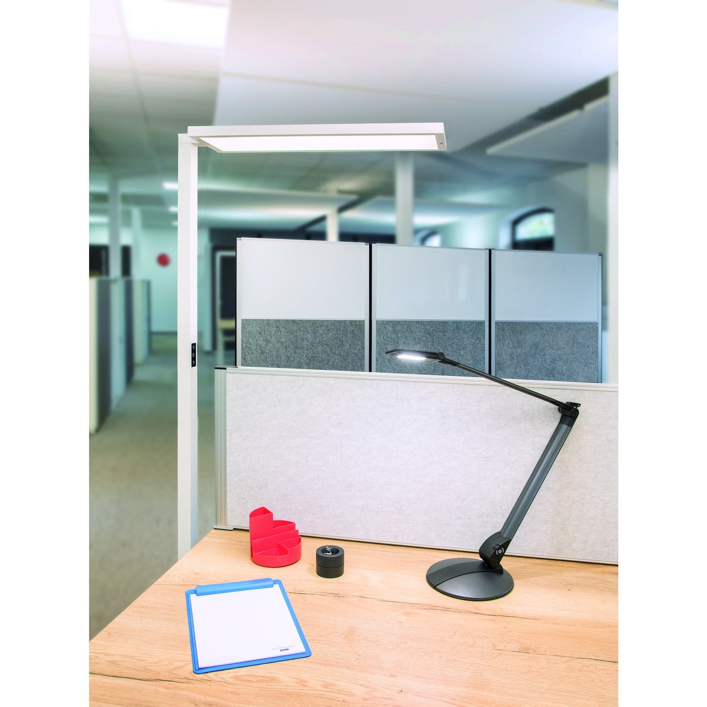 MAUL Stehleuchte MAULsenja C, D je Lichtquelle: 1 x 69 kWh/1.000h, 1 x 18 kWh/1.000h LED weiß