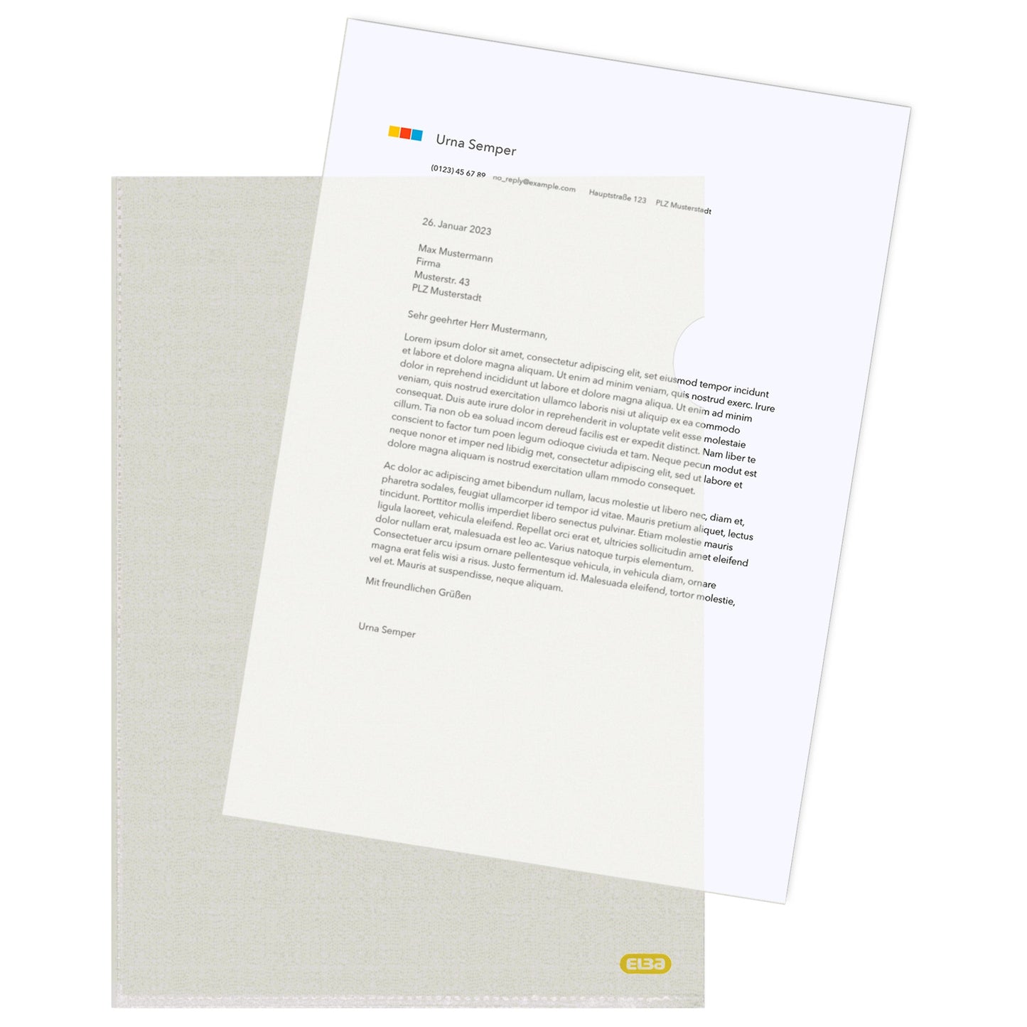 ELBA Sichthülle Recycling DIN A4 100µm oben, rechts offen dokumentenecht Polyethylen, 80 % recycelt transluzent 100 St./Pack.