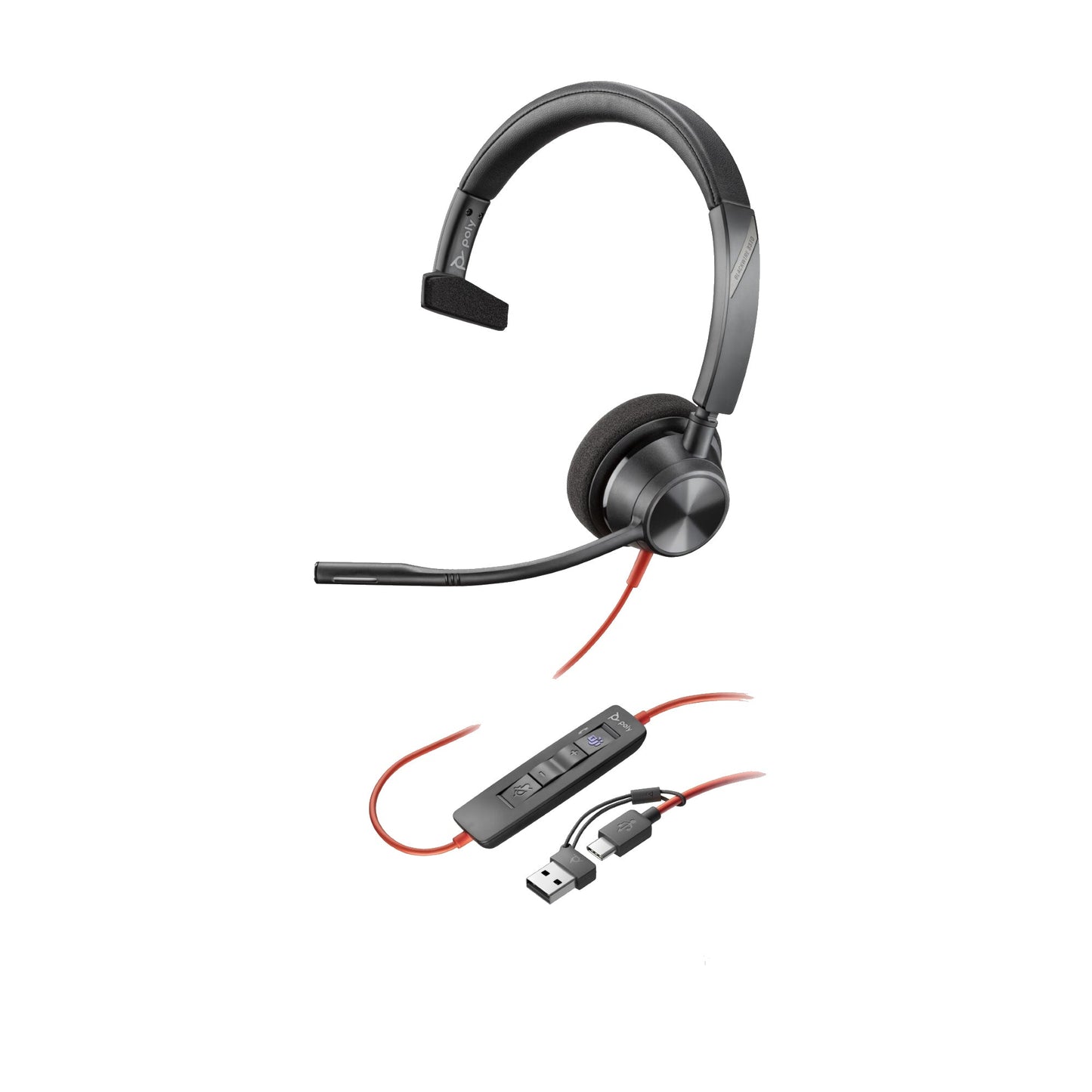 Poly Headset Blackwire 3310 USB-C schwarz