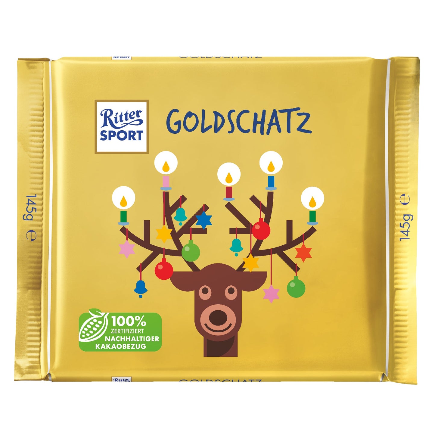 Ritter Sport Schokolade Goldschatz Vollmilch 145g