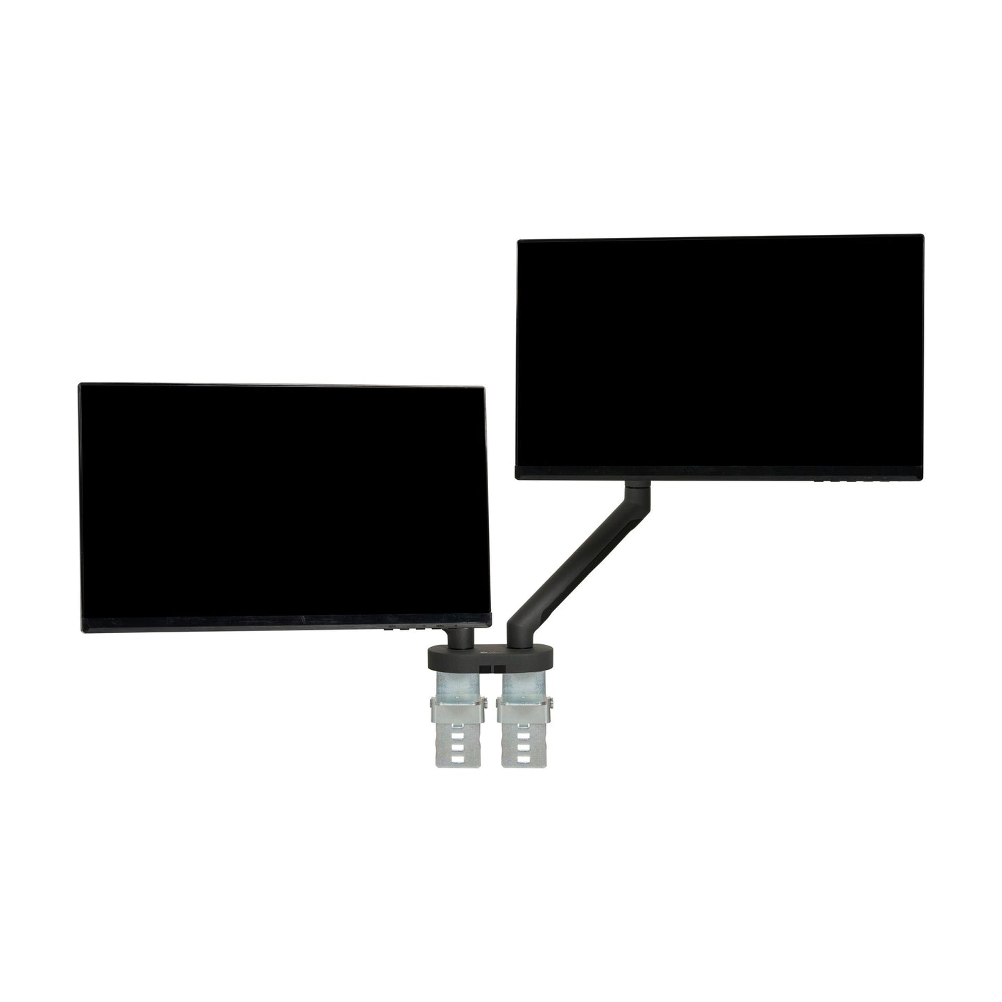 BakkerElkhuizen Monitorschwenkarm BE Flexible Dual 2 x 2-10kg Aluminium/Stahl/Kunststoff dunkelgrau/schwarz