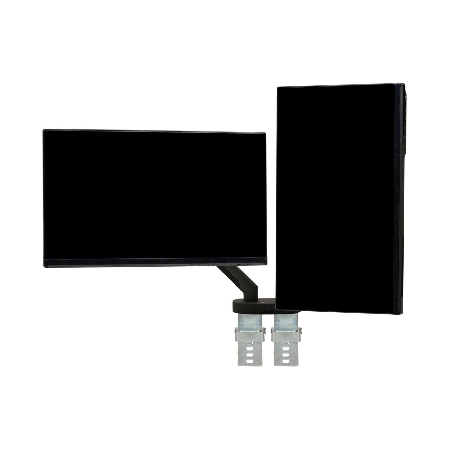BakkerElkhuizen Monitorschwenkarm BE Flexible Dual 2 x 2-10kg Aluminium/Stahl/Kunststoff dunkelgrau/schwarz