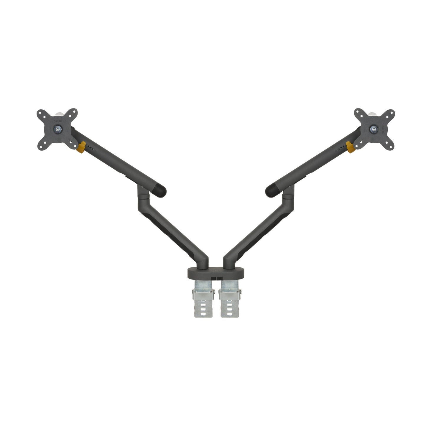 BakkerElkhuizen Monitorschwenkarm BE Flexible Dual 2 x 2-10kg Aluminium/Stahl/Kunststoff dunkelgrau/schwarz