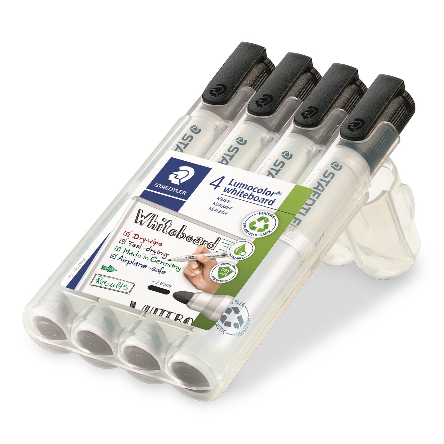 STAEDTLER® Whiteboardmarker Lumocolor® 351 2-5mm schwarz 4 St./Pack.
