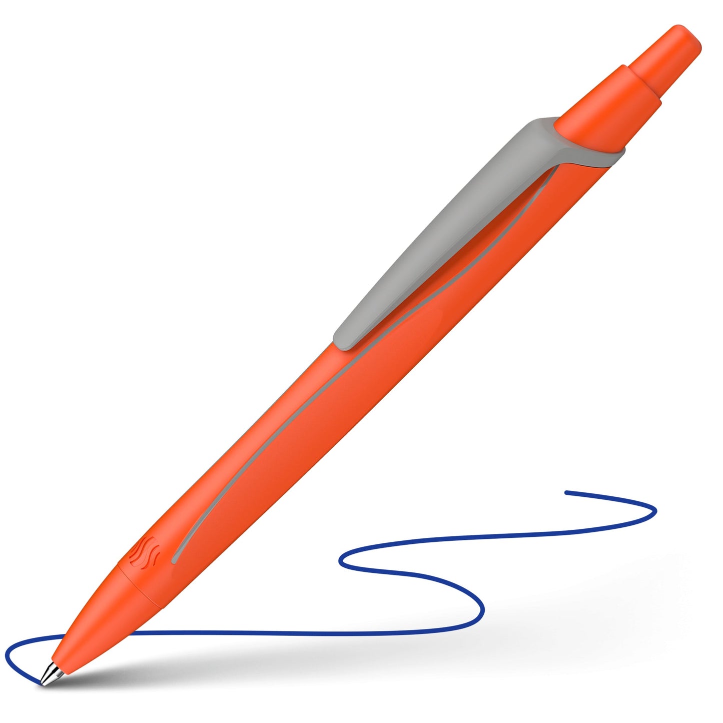 Schneider Kugelschreiber Reco Neon M blau Mine auswechselbar dokumentenecht Schaftfarbe: orange