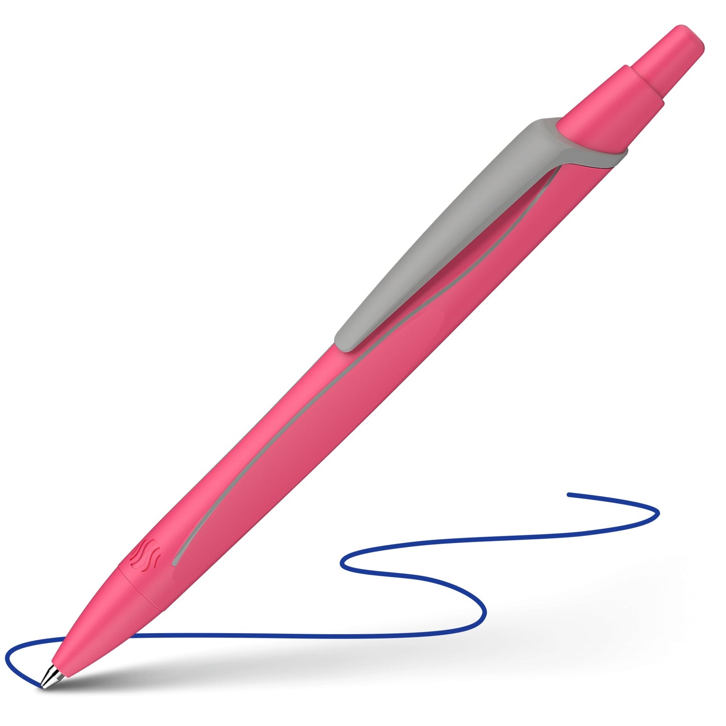 Schneider Kugelschreiber Reco Neon M blau Mine auswechselbar dokumentenecht Schaftfarbe: pink